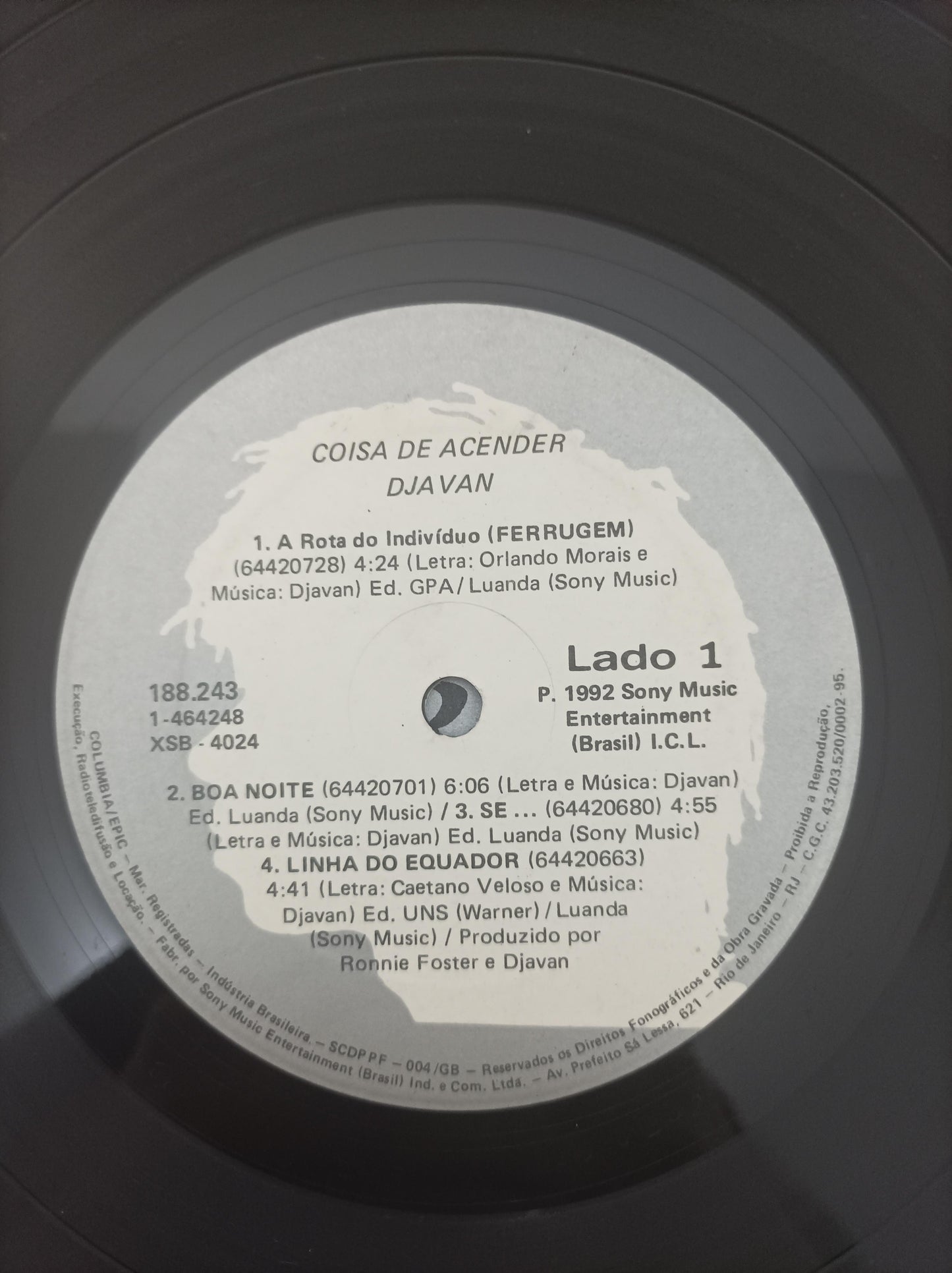 Lp Vinil Djavan Coisa De Acender Com Encarte