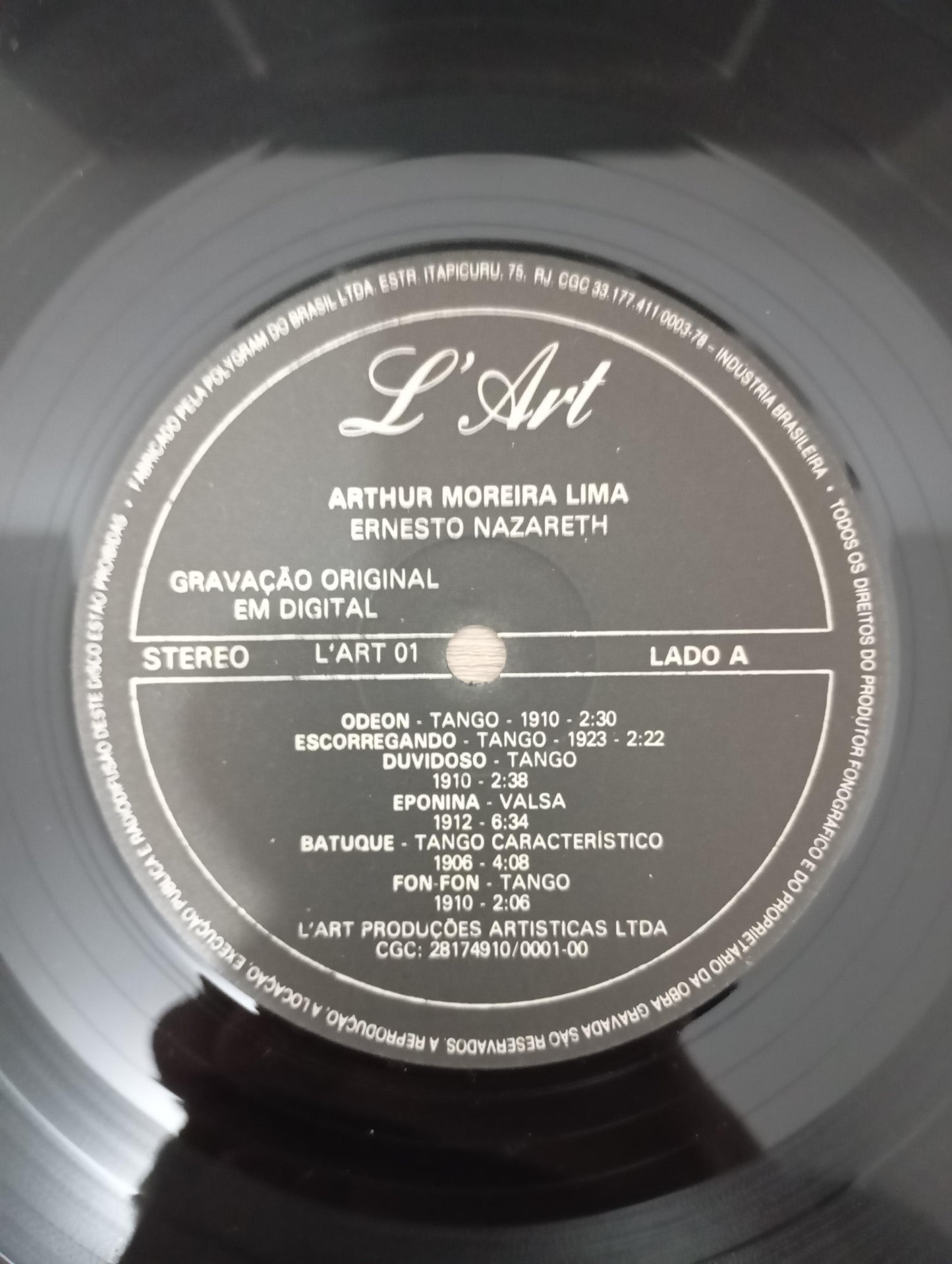 Lp Vinil Arthur Moreira Lima Ernesto Nazareth
