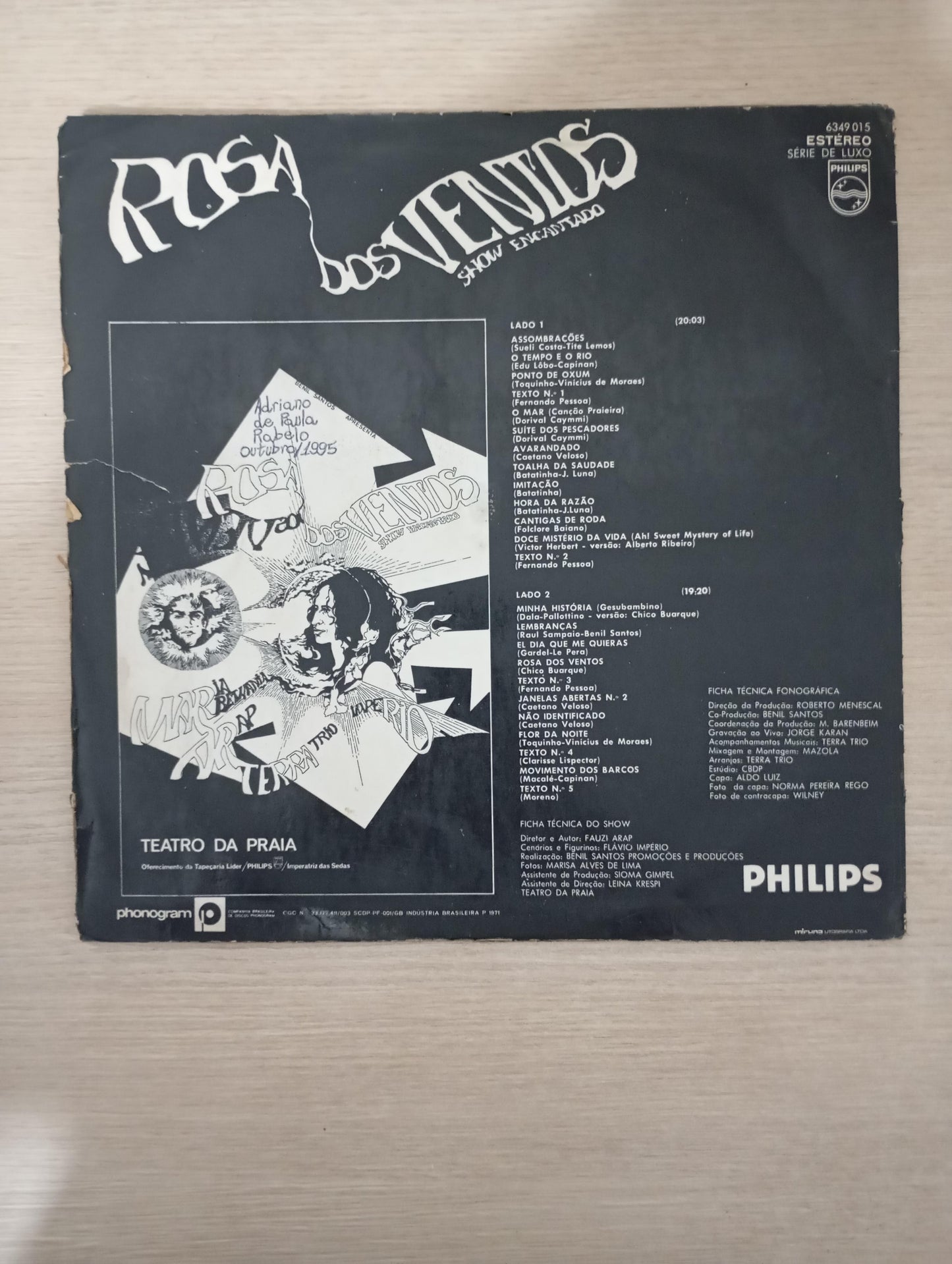 Disco Vinil Rosa Dos Ventos Maria Bethânia A