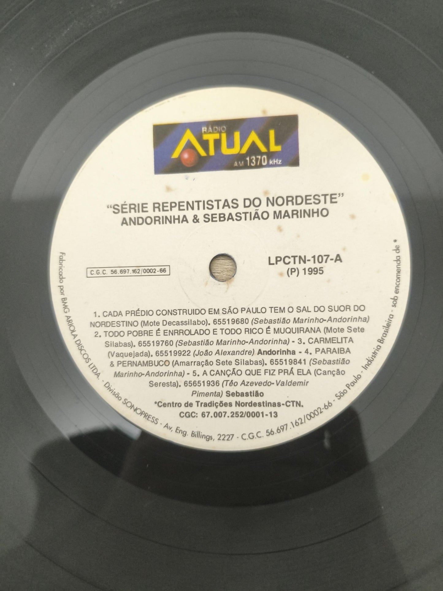 Lp Vinil Andorinha & Sebastião Marinho