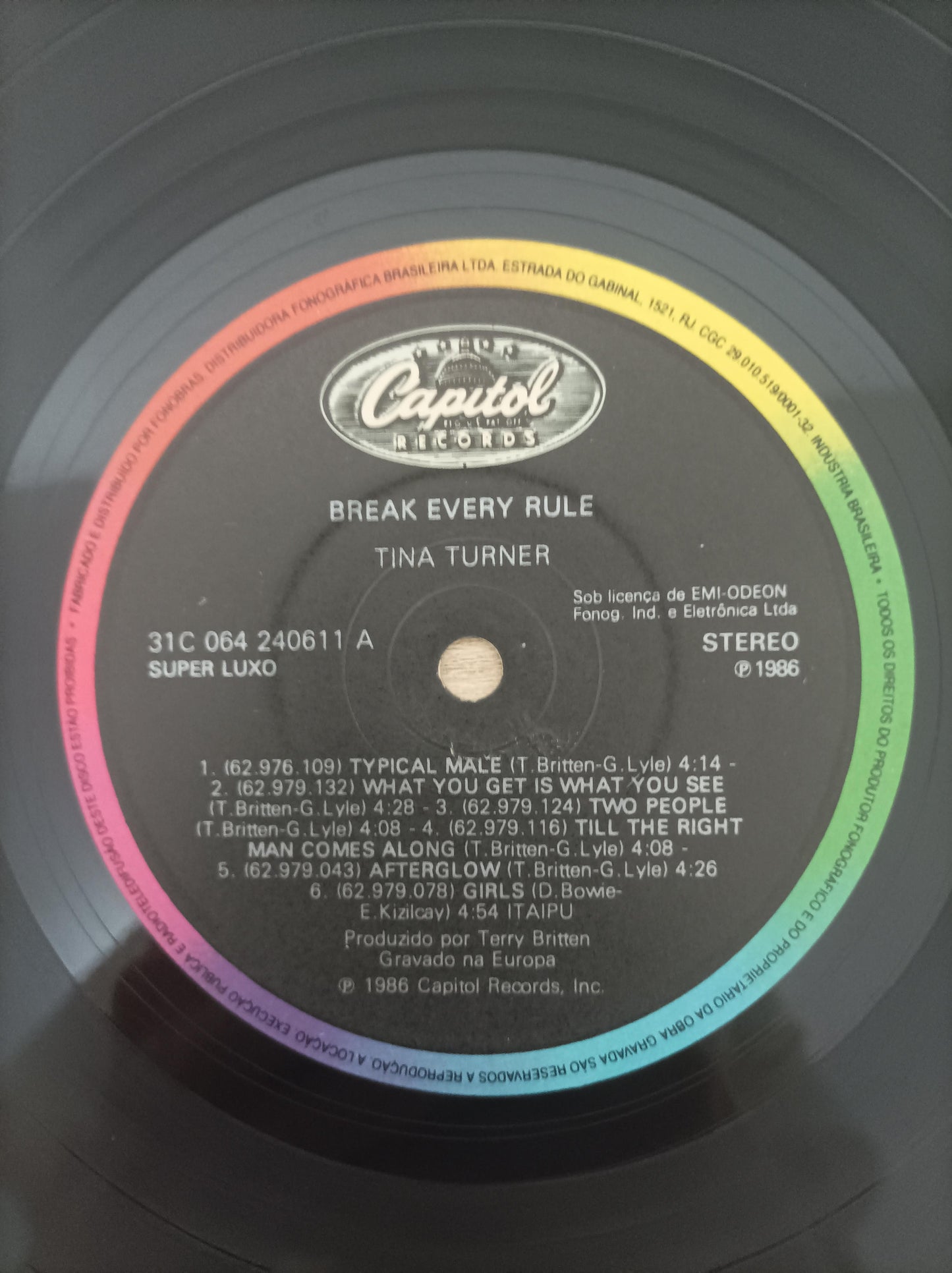 Lp Vinil Tina Turner Break Every Rule