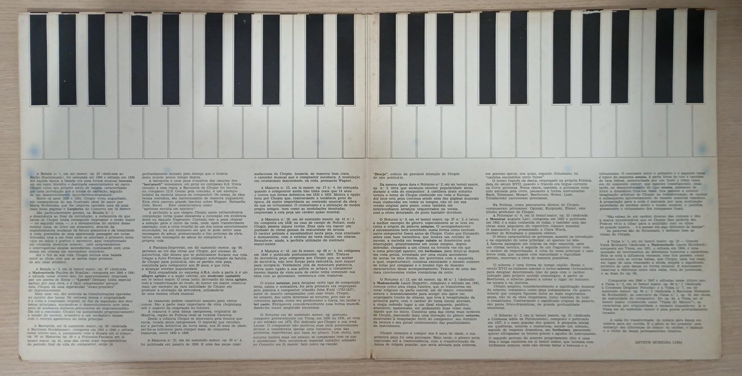 Lp Vinil Arthur Moreira Lima Interpreta Chopin Duplo