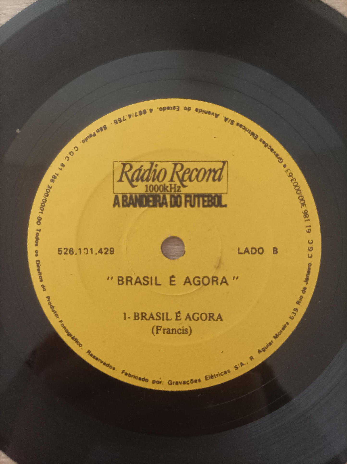 Vinil Compacto Rádio Record A Bandeira do Futebol