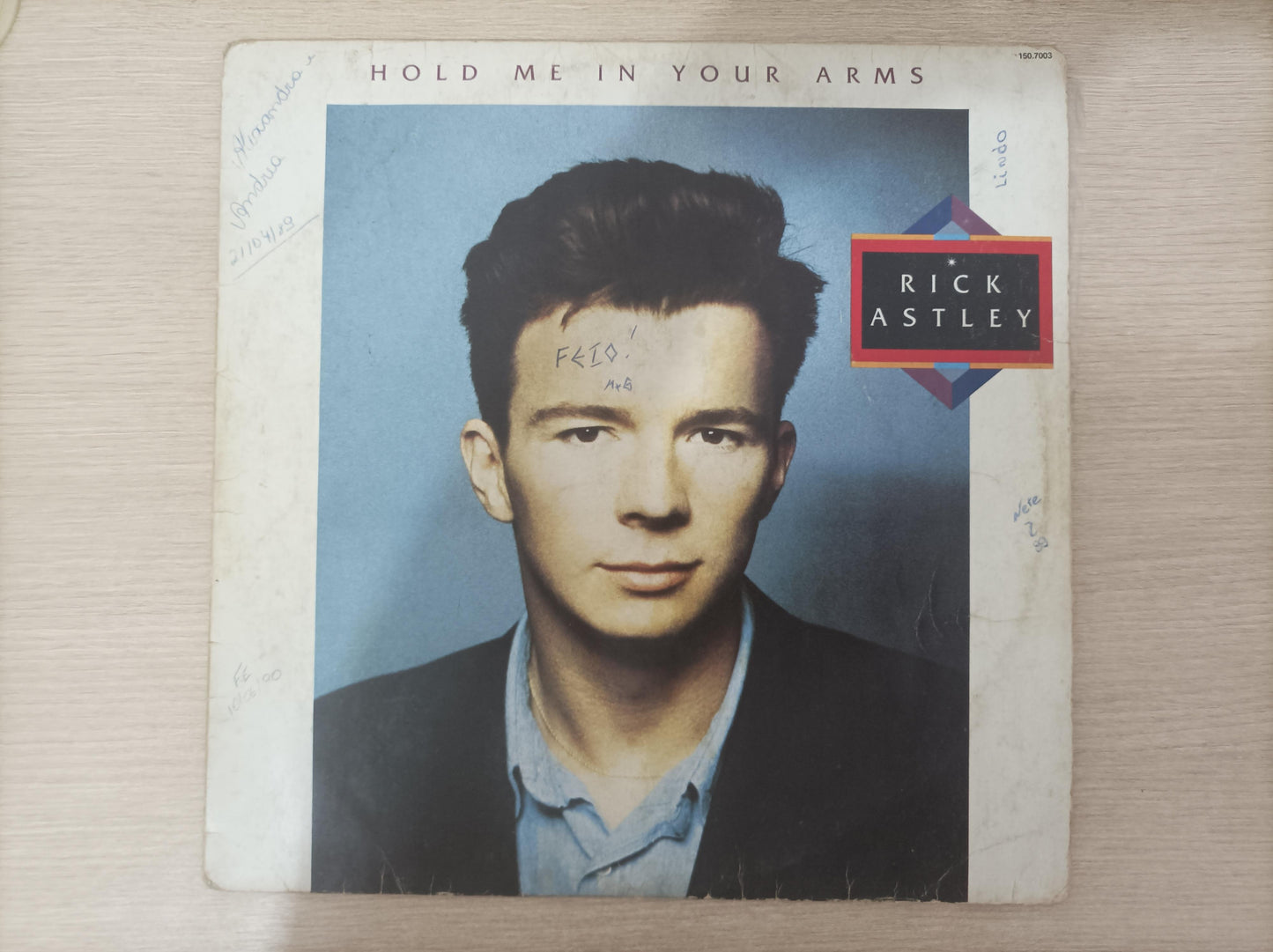 Disco Vinil Hold Me In Your Arms Rick Astley Com Encarte A
