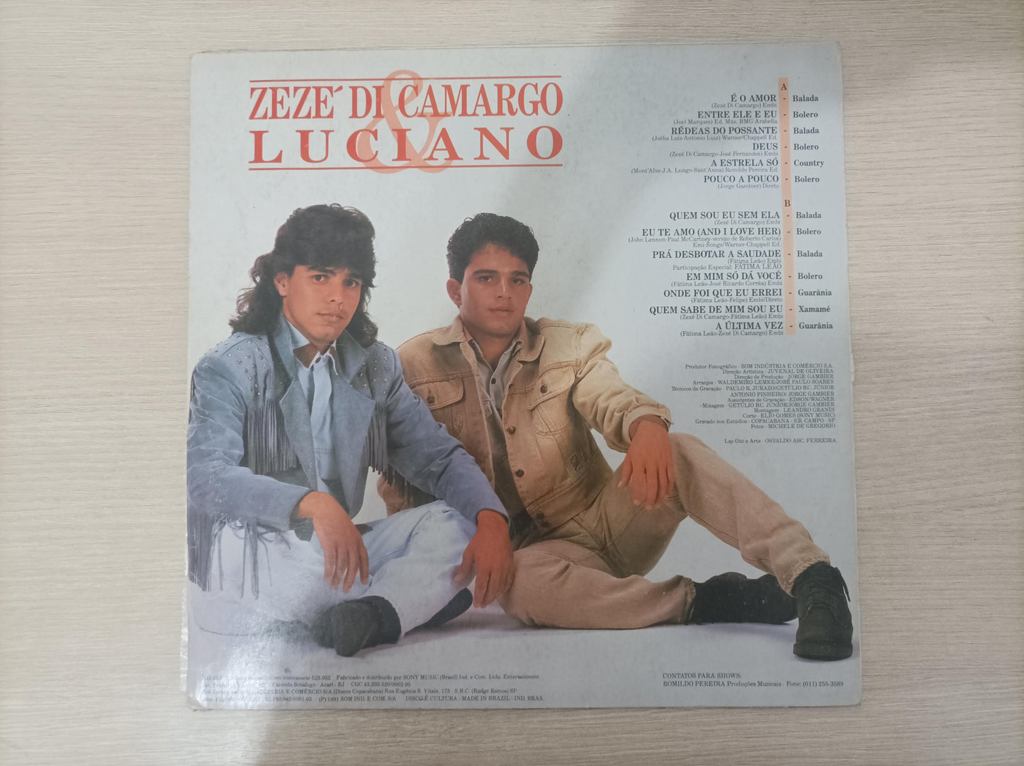Lp Vinil Zezé Di Camargo & Luciano 1991