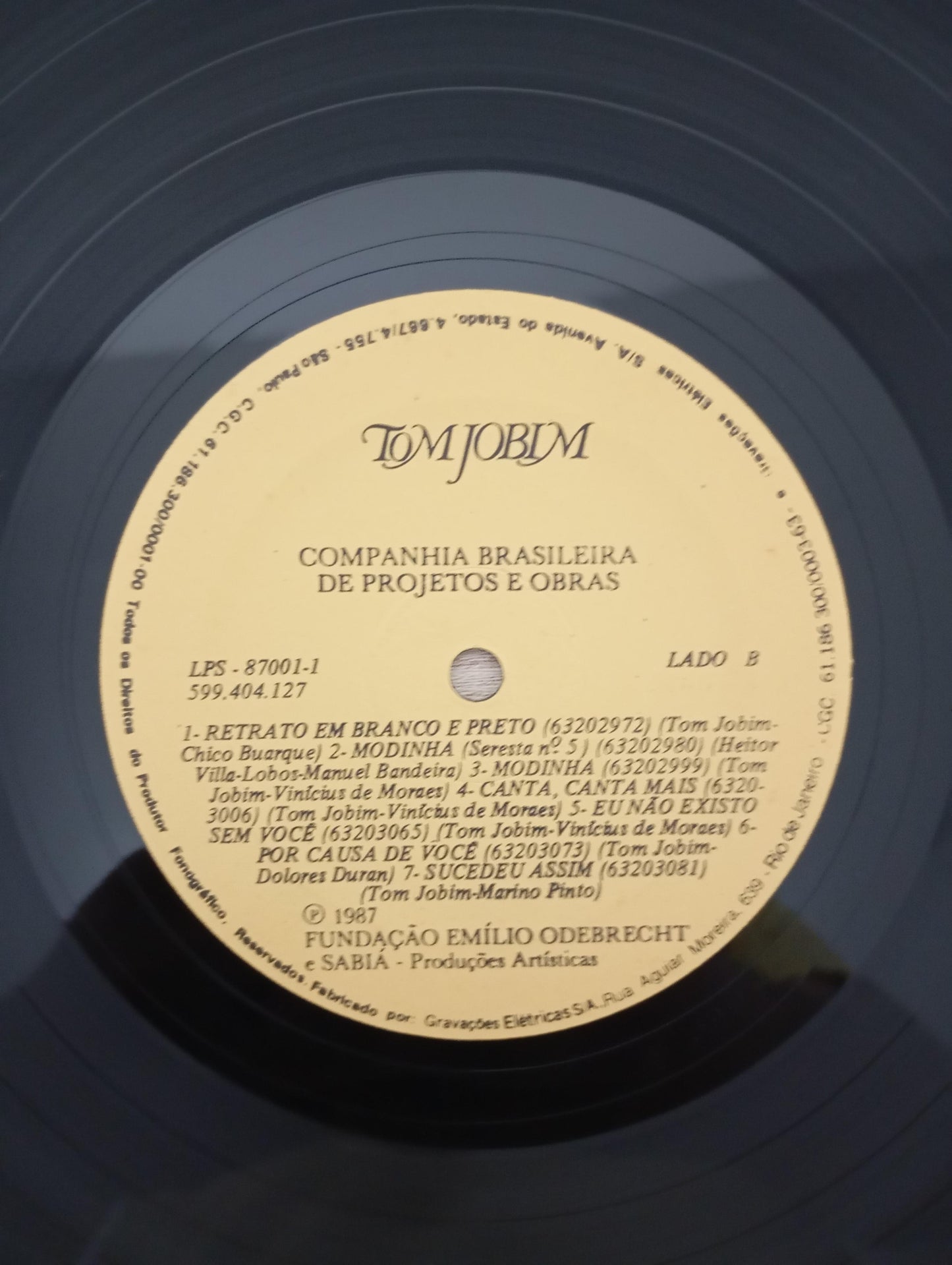 Lp Vinil Tom Jobim CBPO 1987 Duplo, Leia