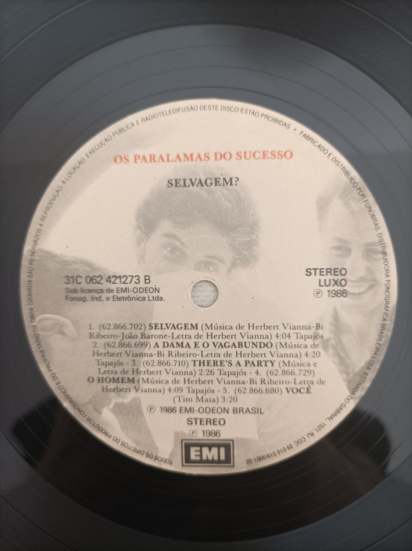 Disco Vinil Selvagem? Os Paralamas Do Sucesso Com Encarte A