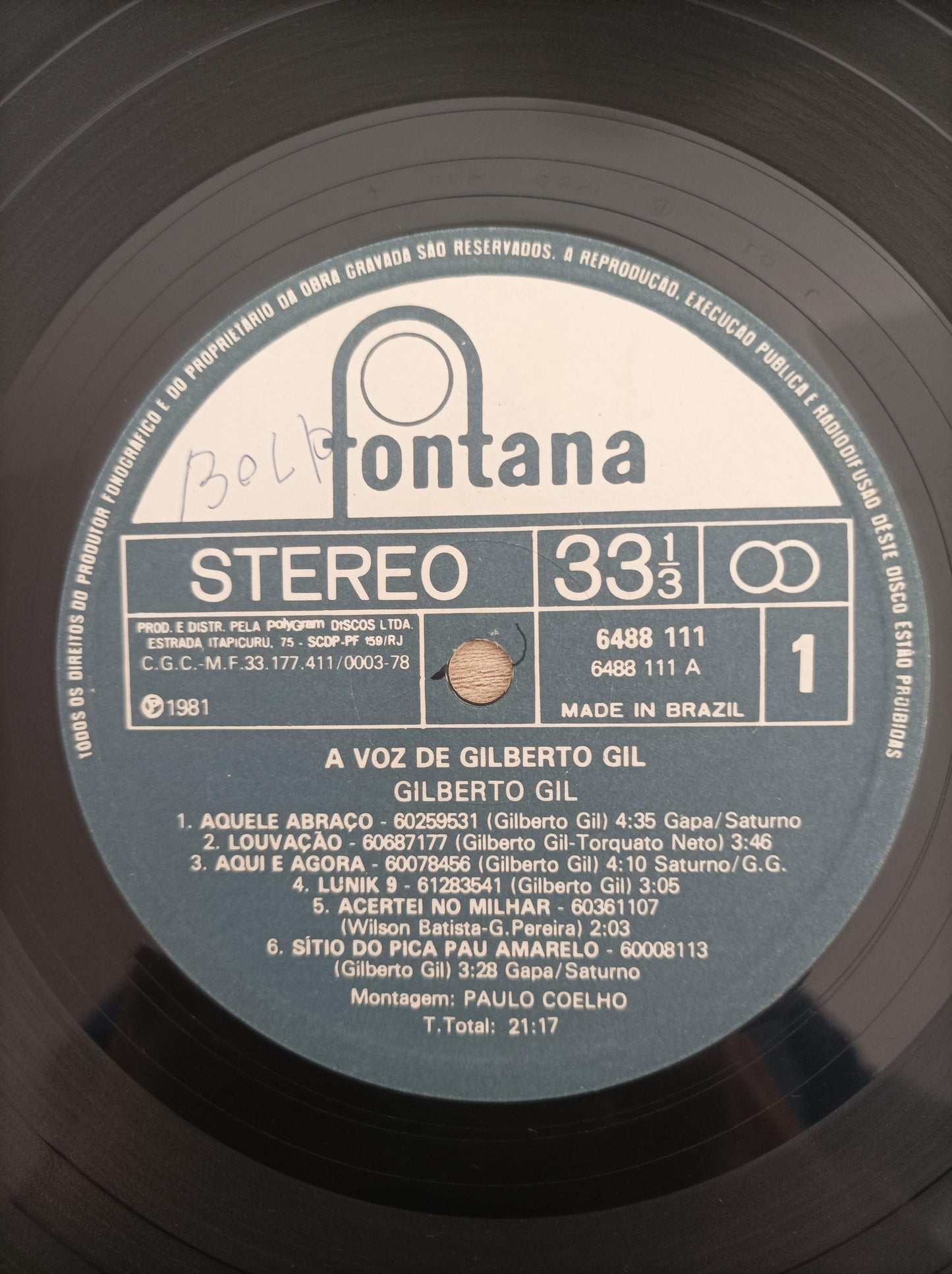 Lp Vinil Gilberto Gil A Voz de