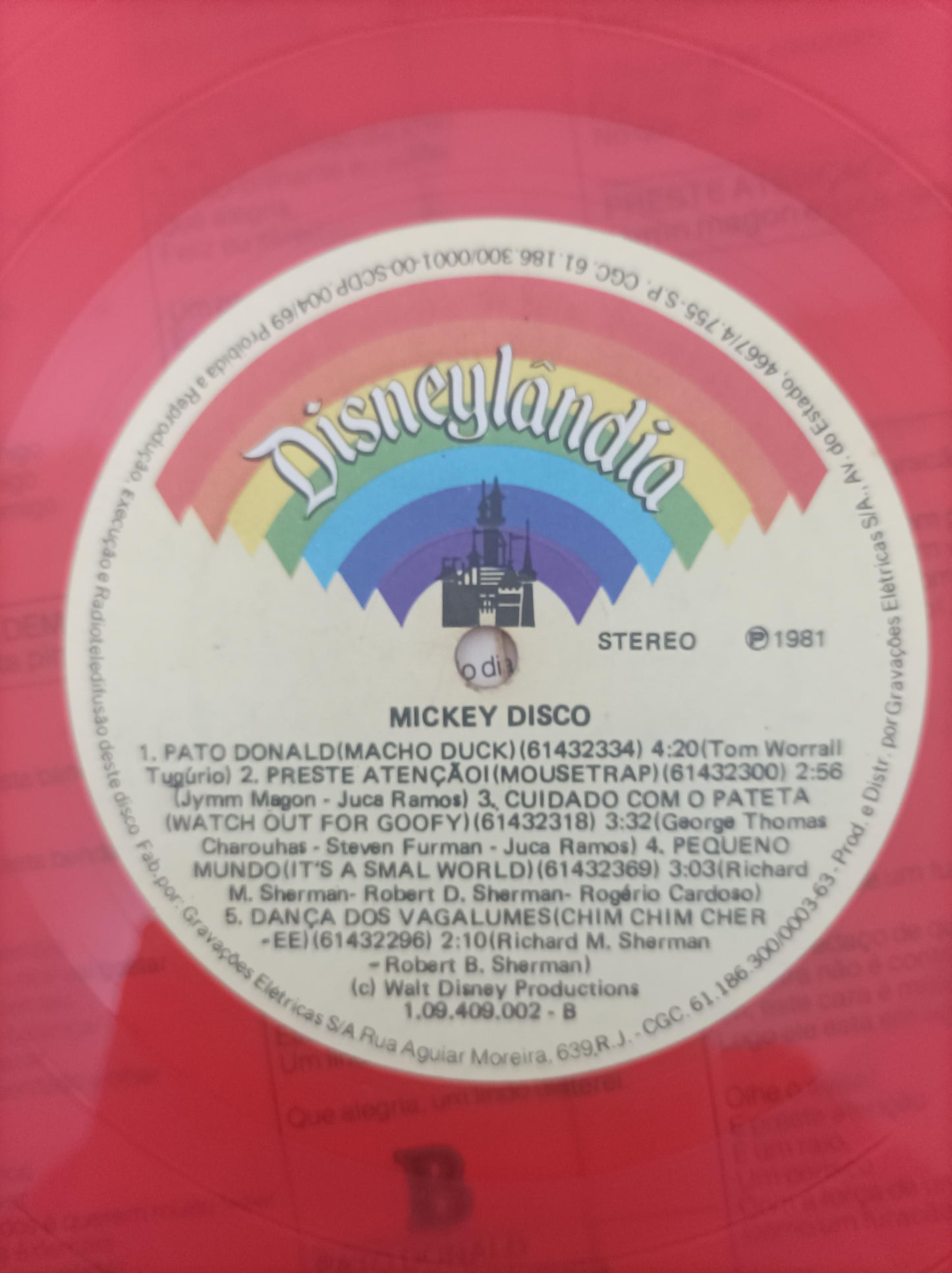 Lp Vinil Mickey Mouse Disco Com Encarte