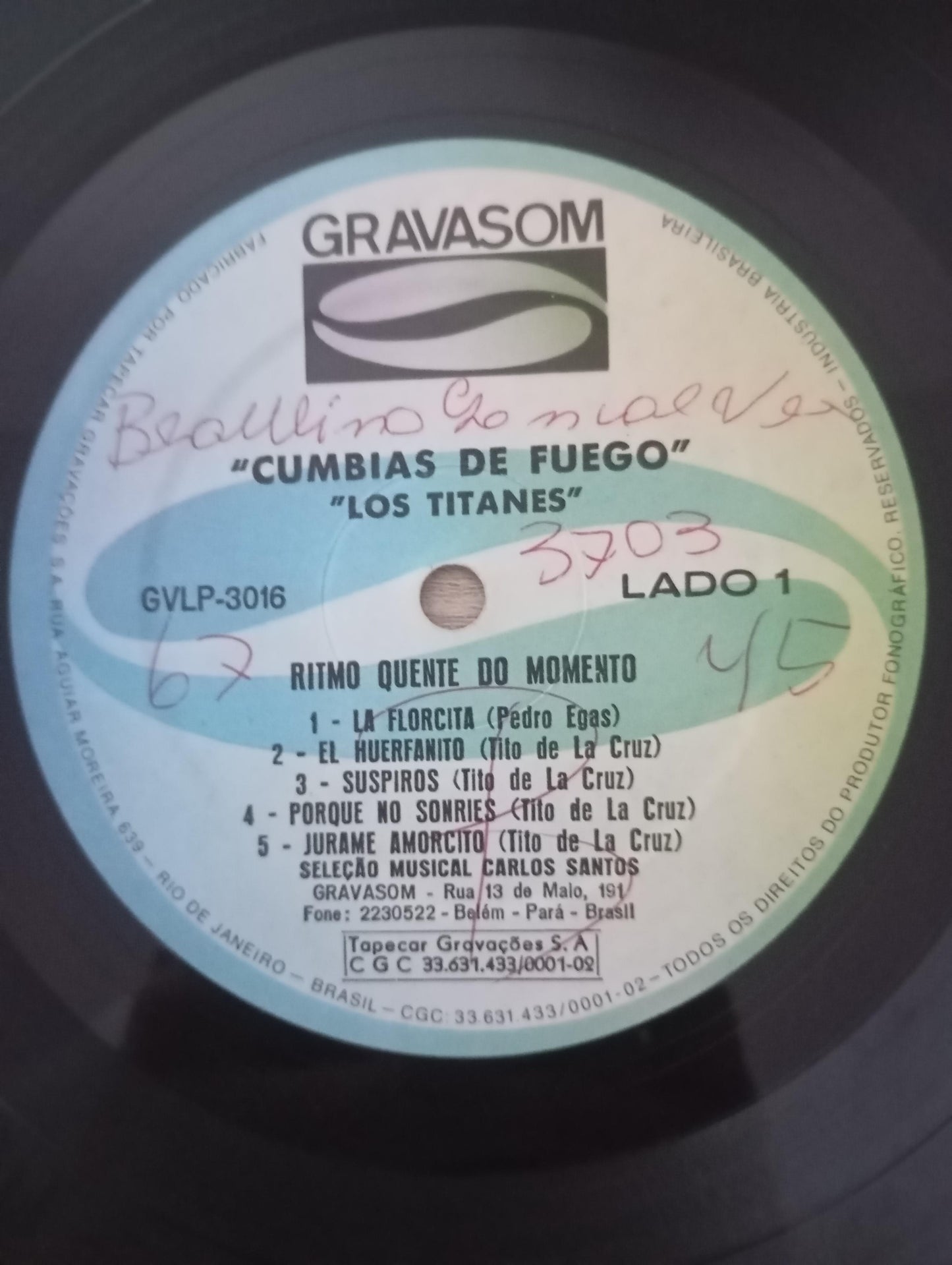Lp Vinil Los Titanes Cumbias de Fuego