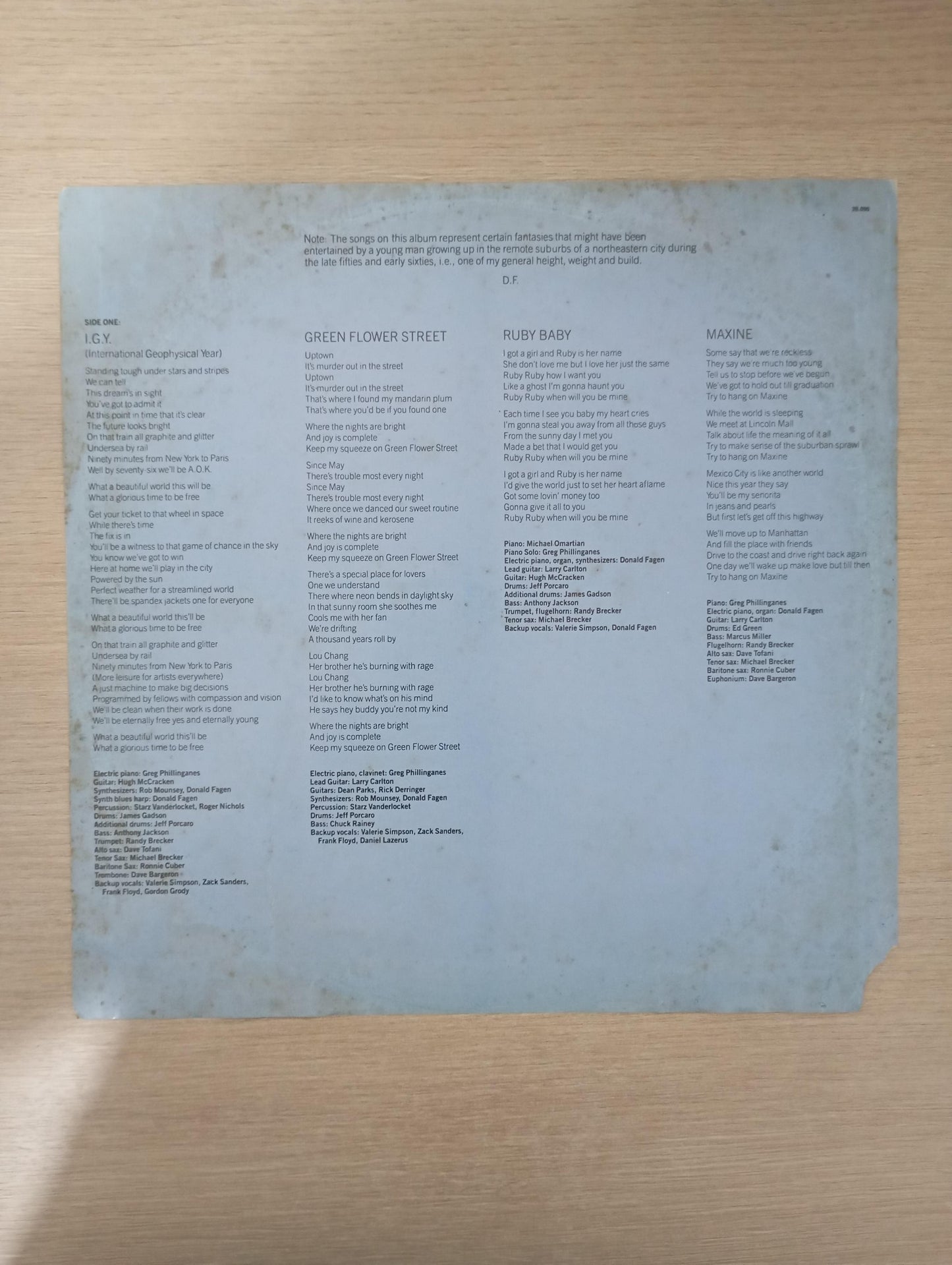 Lp Vinil Donald Fagen The Nightfly Com Encarte