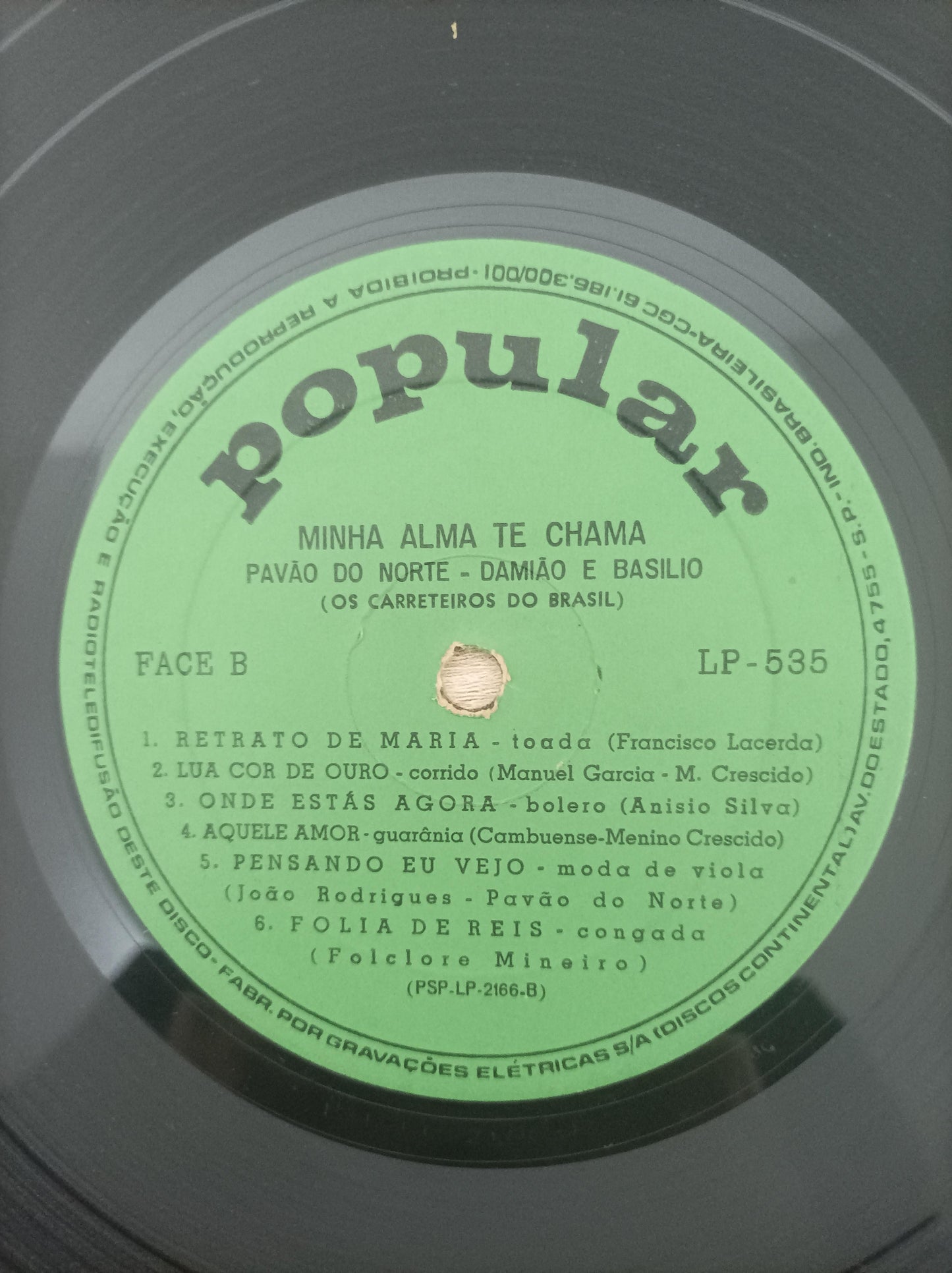 Lp Vinil Pavão do Norte Damião e Basilio Minha Alma Te Chama