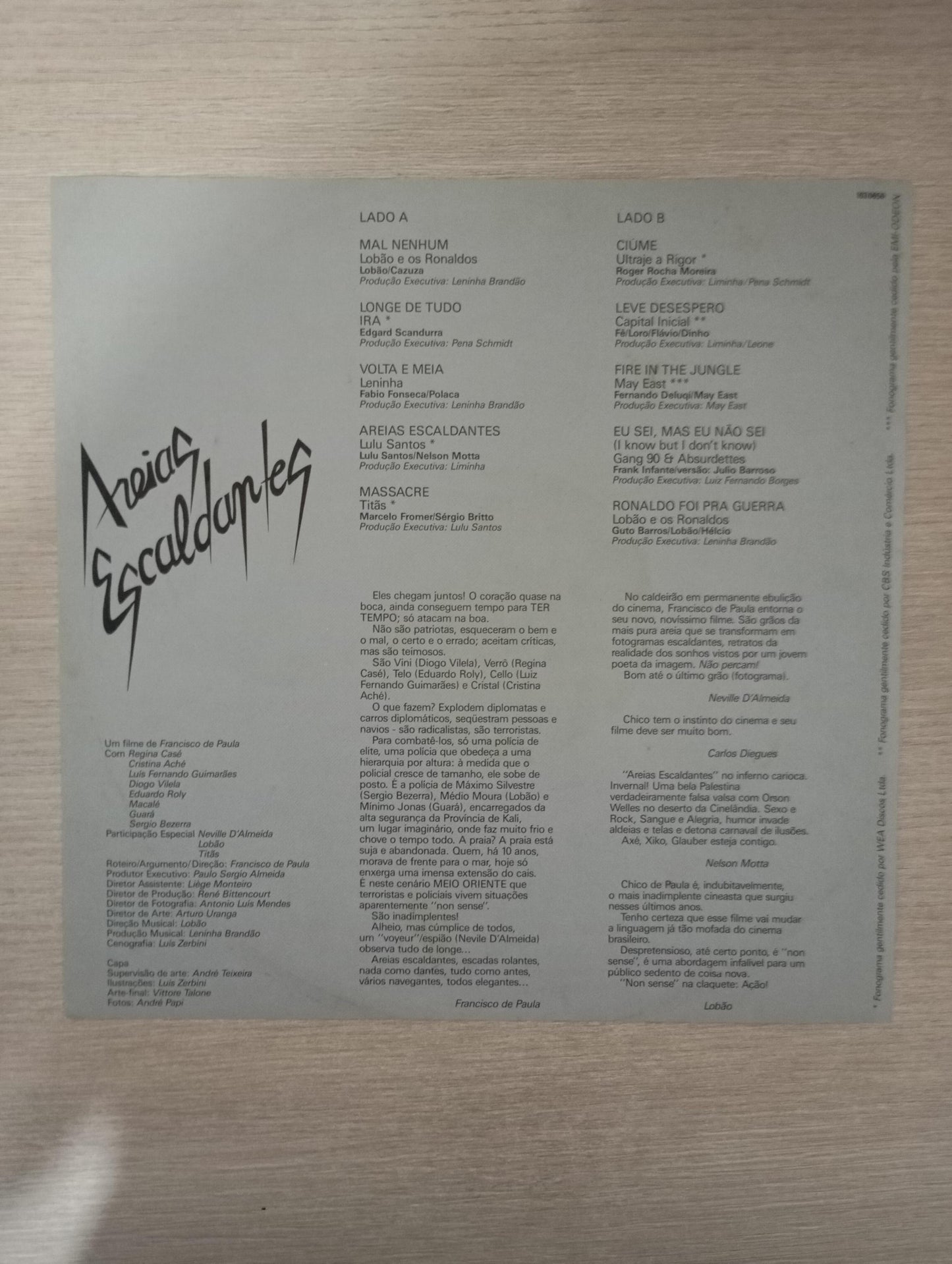 Lp Vinil Areias Escaldantes Com Encarte