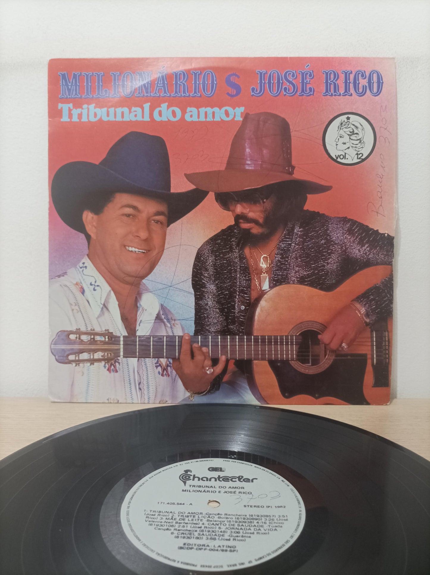 Lp Vinil Milionário & José Rico Tribunal do Amor Vol. 12