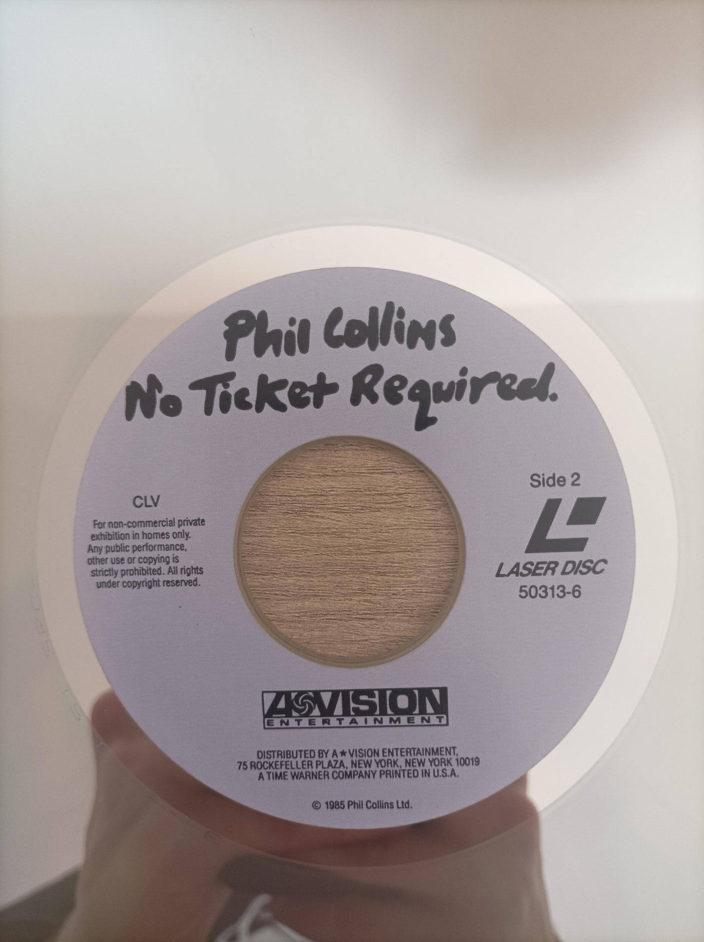LD LaserDisc Phil Collins No Ticket Required Importado