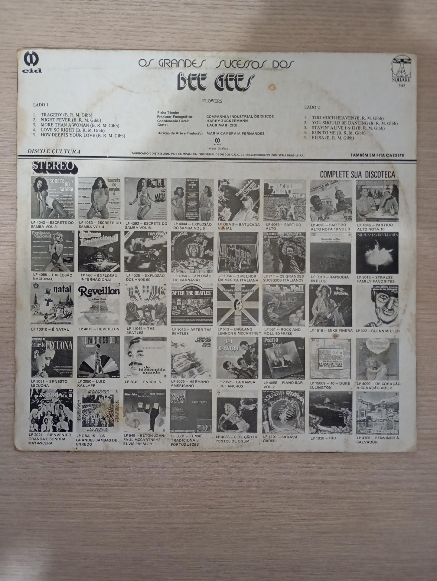 Lp Vinil Flowers Os Grandes Sucessos Dos Bee Gees