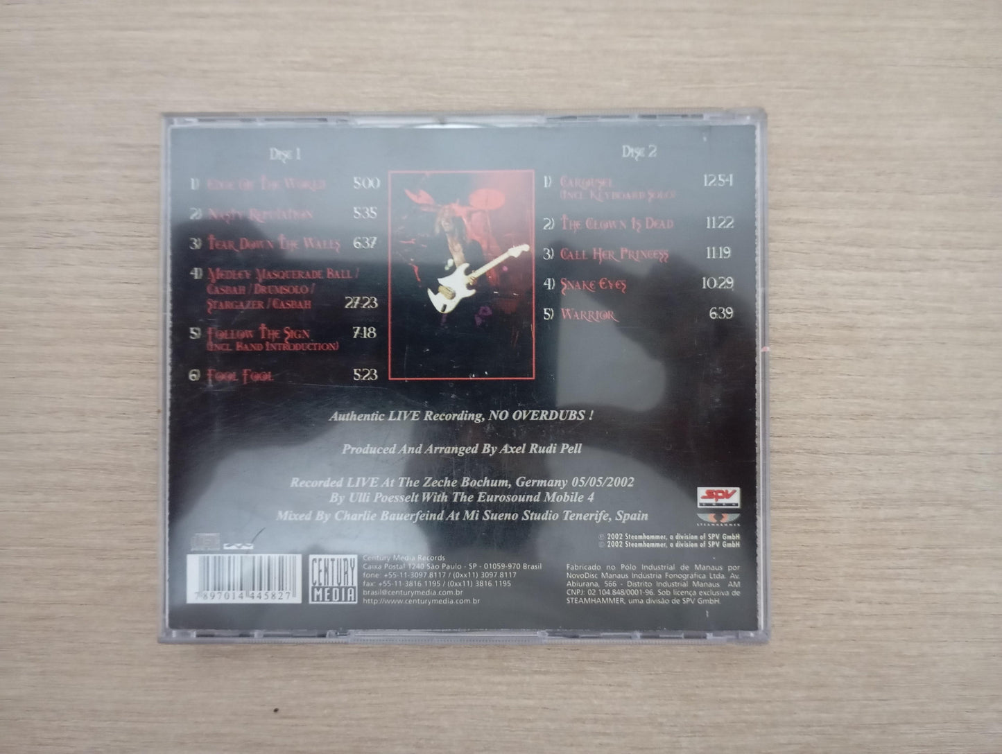 CD Axel Rudi Pell Knights Live Duplo