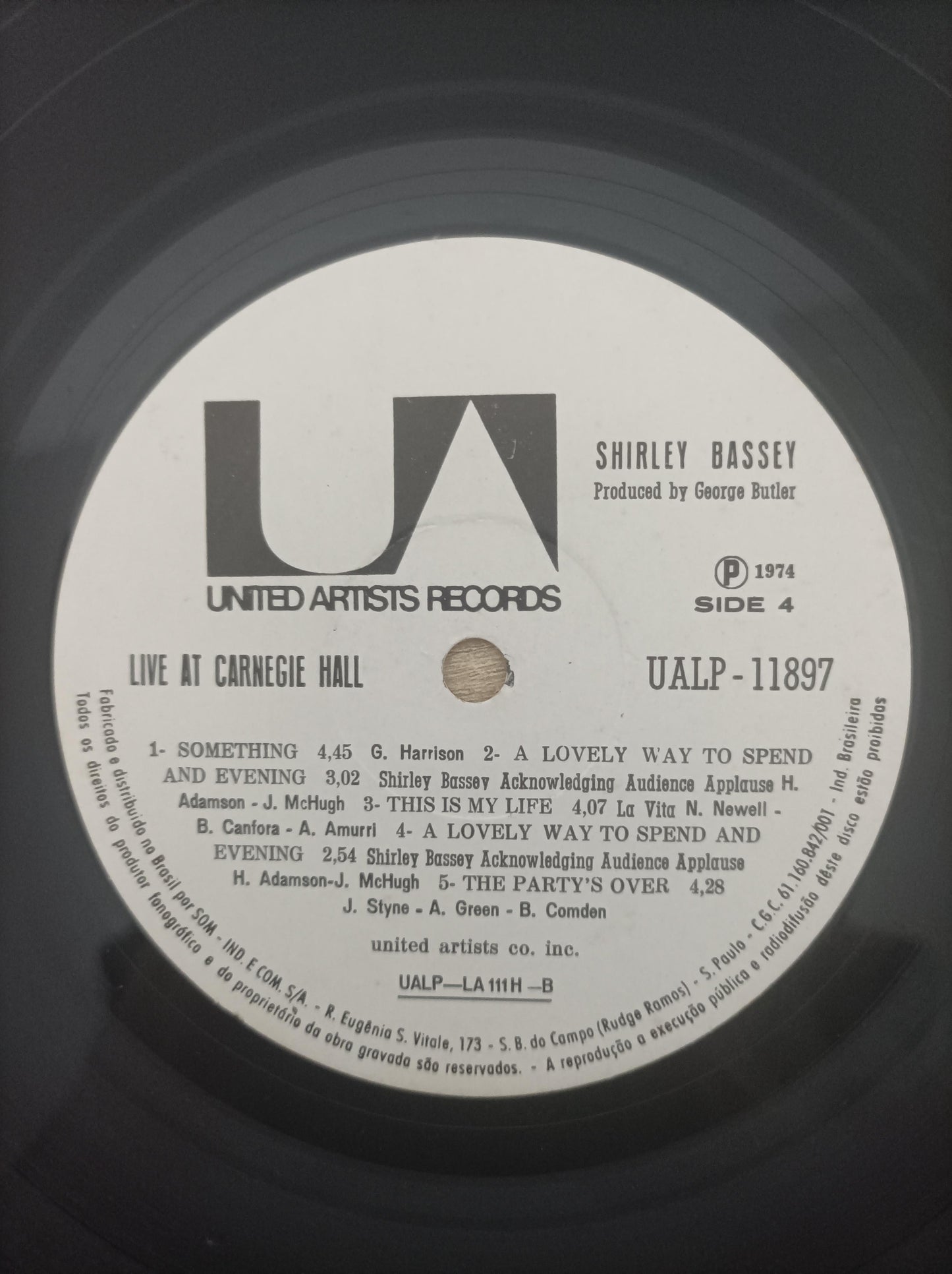 Lp Vinil Shirley Bassey Live At Carnegie Hall Duplo