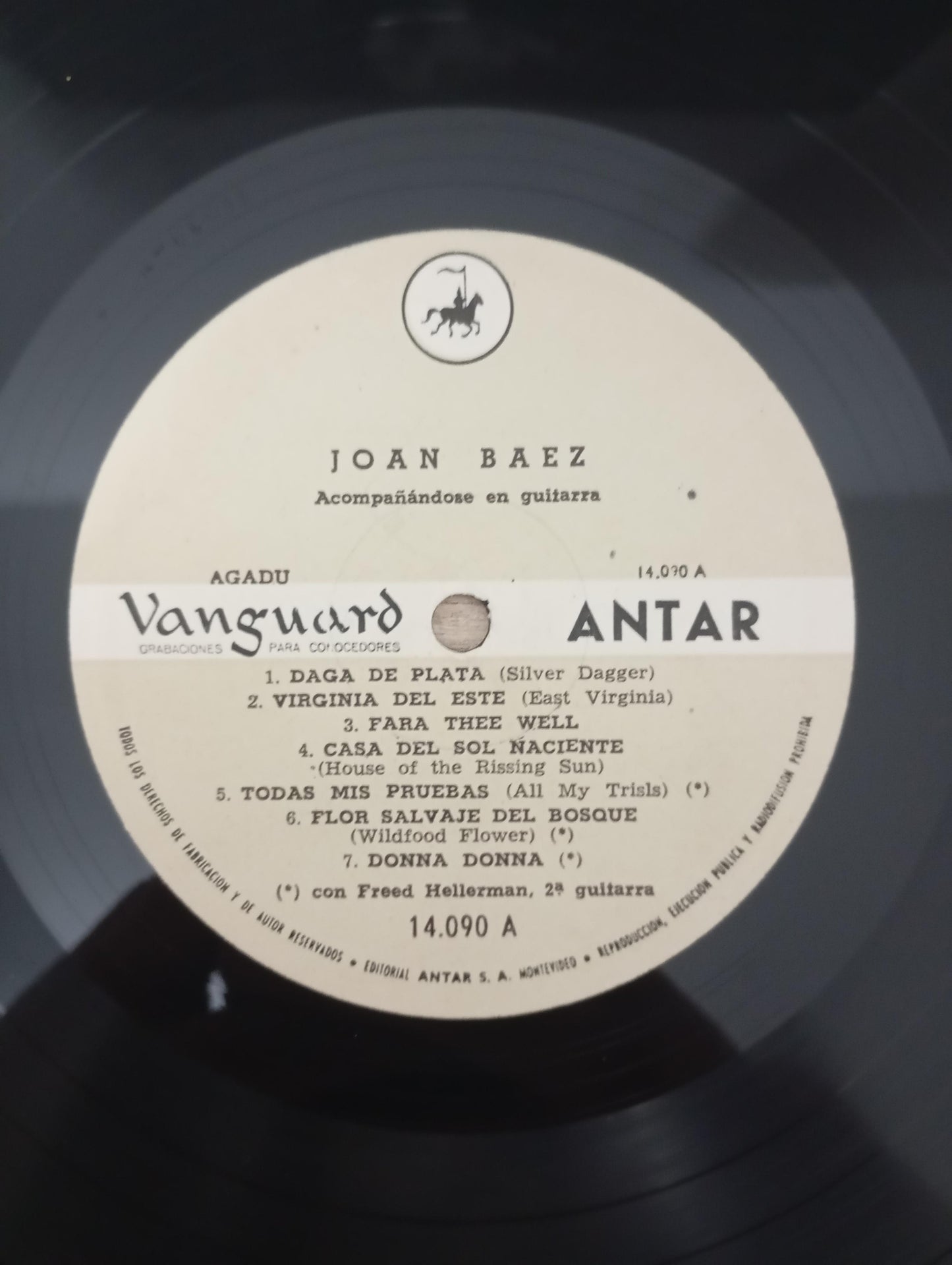 Lp Vinil Joan Baez 1960 Importado Uruguai