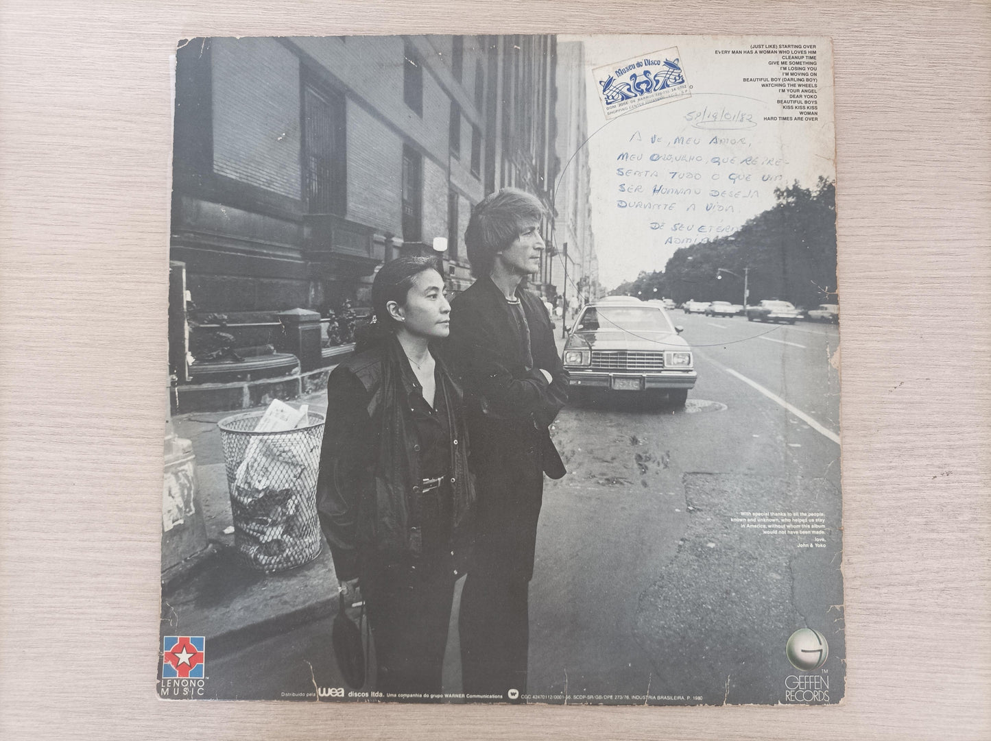 Disco Vinil Double Fantasy John Lennon & Yoko Ono Encarte A