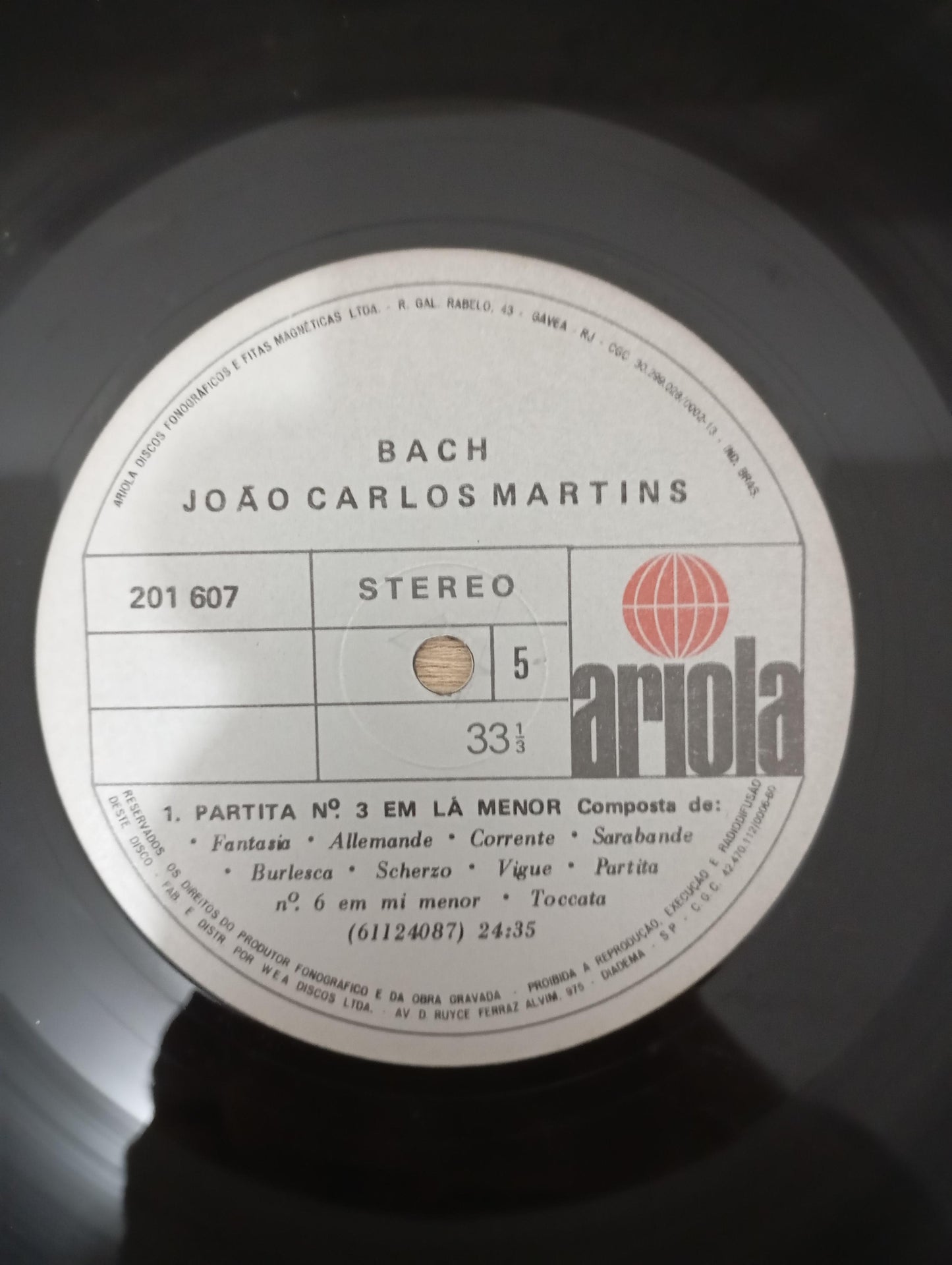 Lp Vinil João Carlos Martins Bach