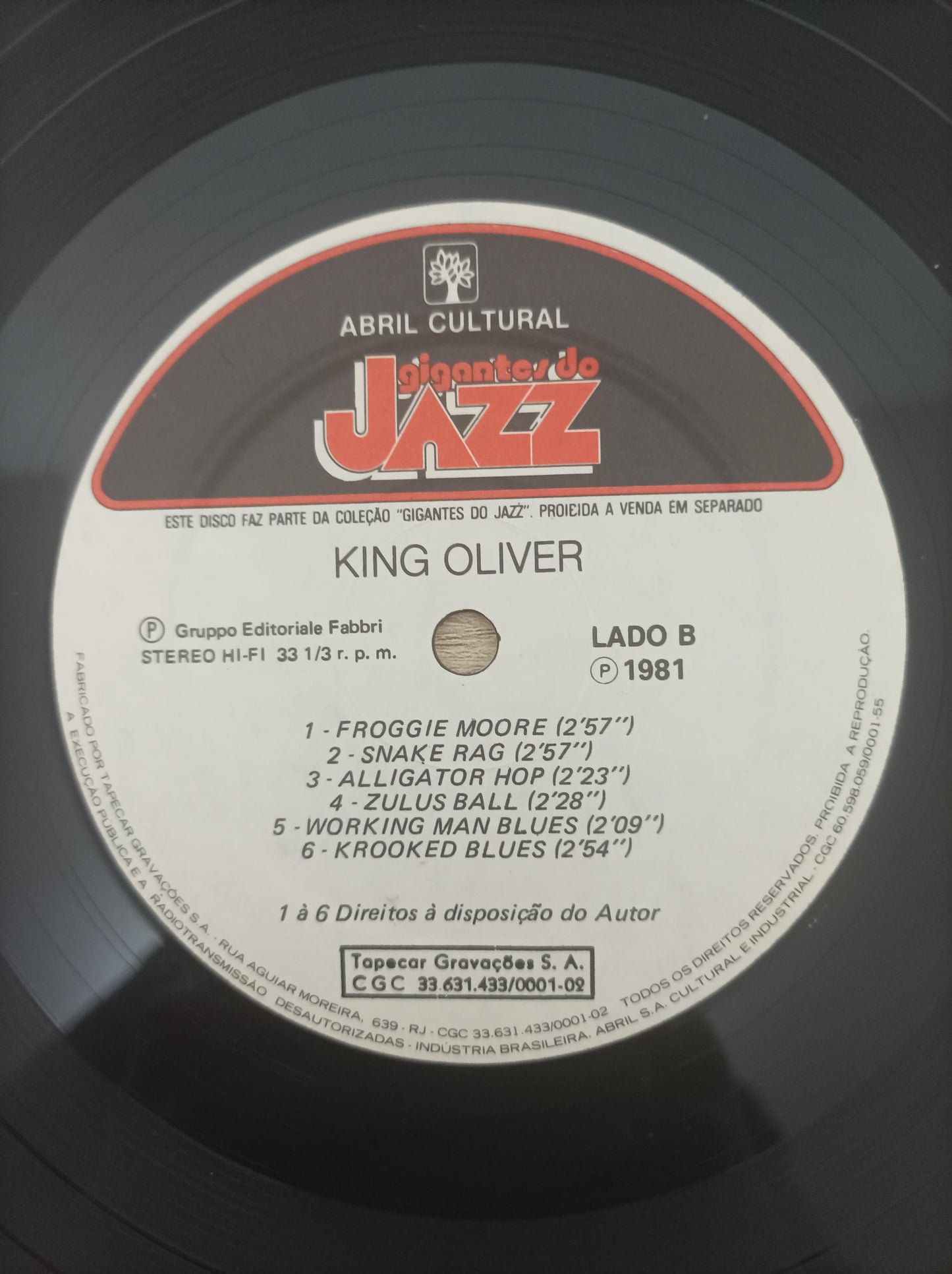 Lp Vinil King Oliver Gigantes do Jazz