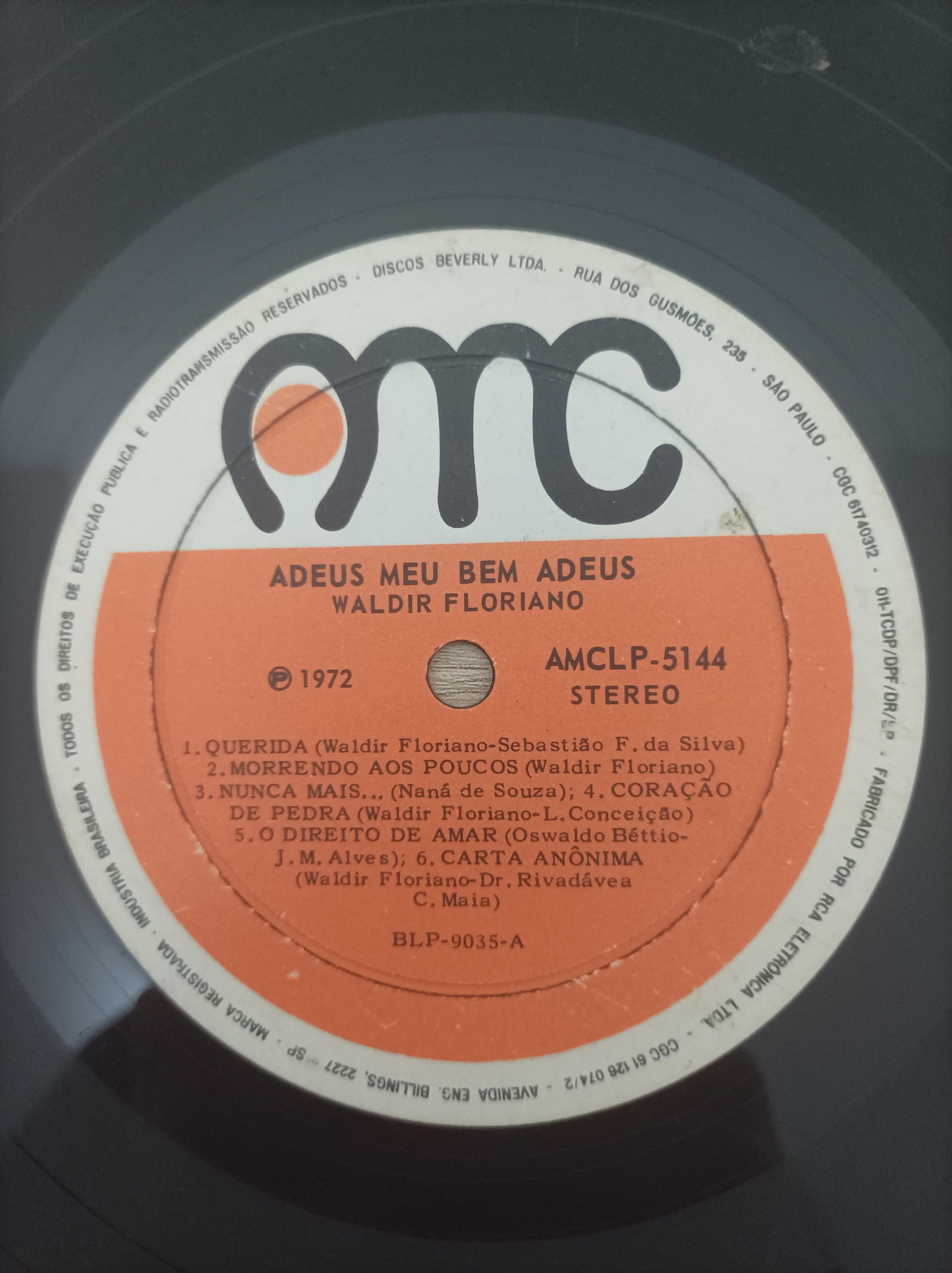 Lp Vinil Waldir Floriano Adeus Meu Bem Adeus