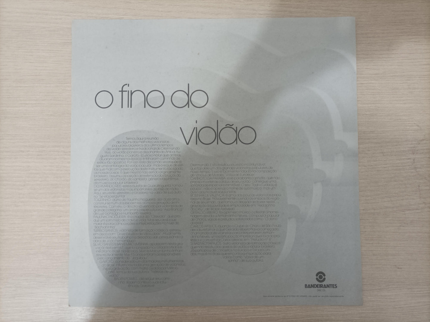 Lp Vinil O Fino do Violão Com Encarte