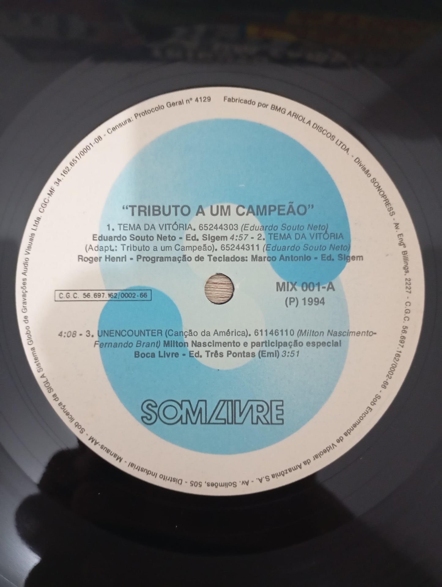 LP Vinil Tema da Vitória da Ayrton Senna Tributo A Um Campeão