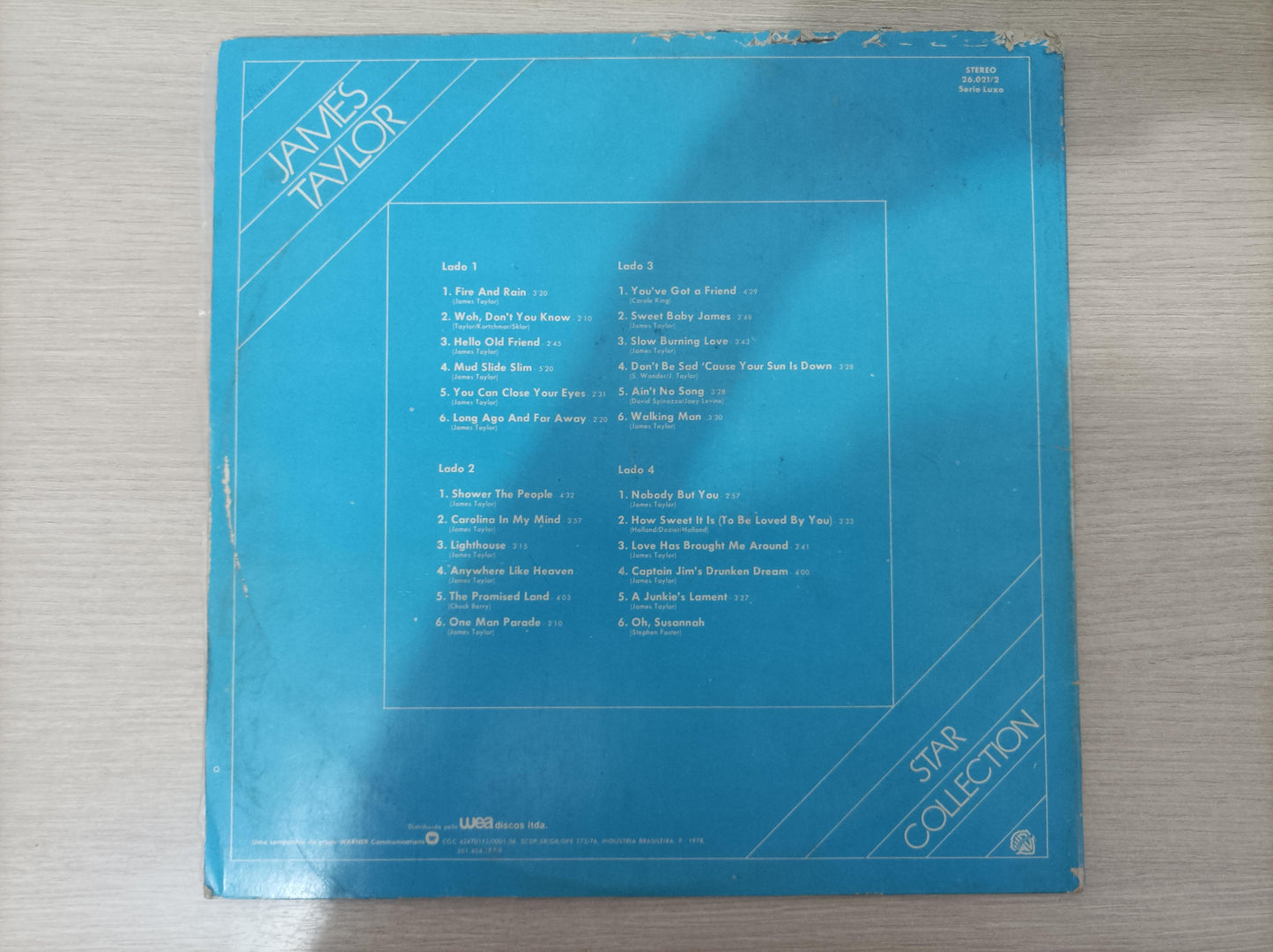 Lp Vinil James Taylor Star Collection Duplo Com Encarte