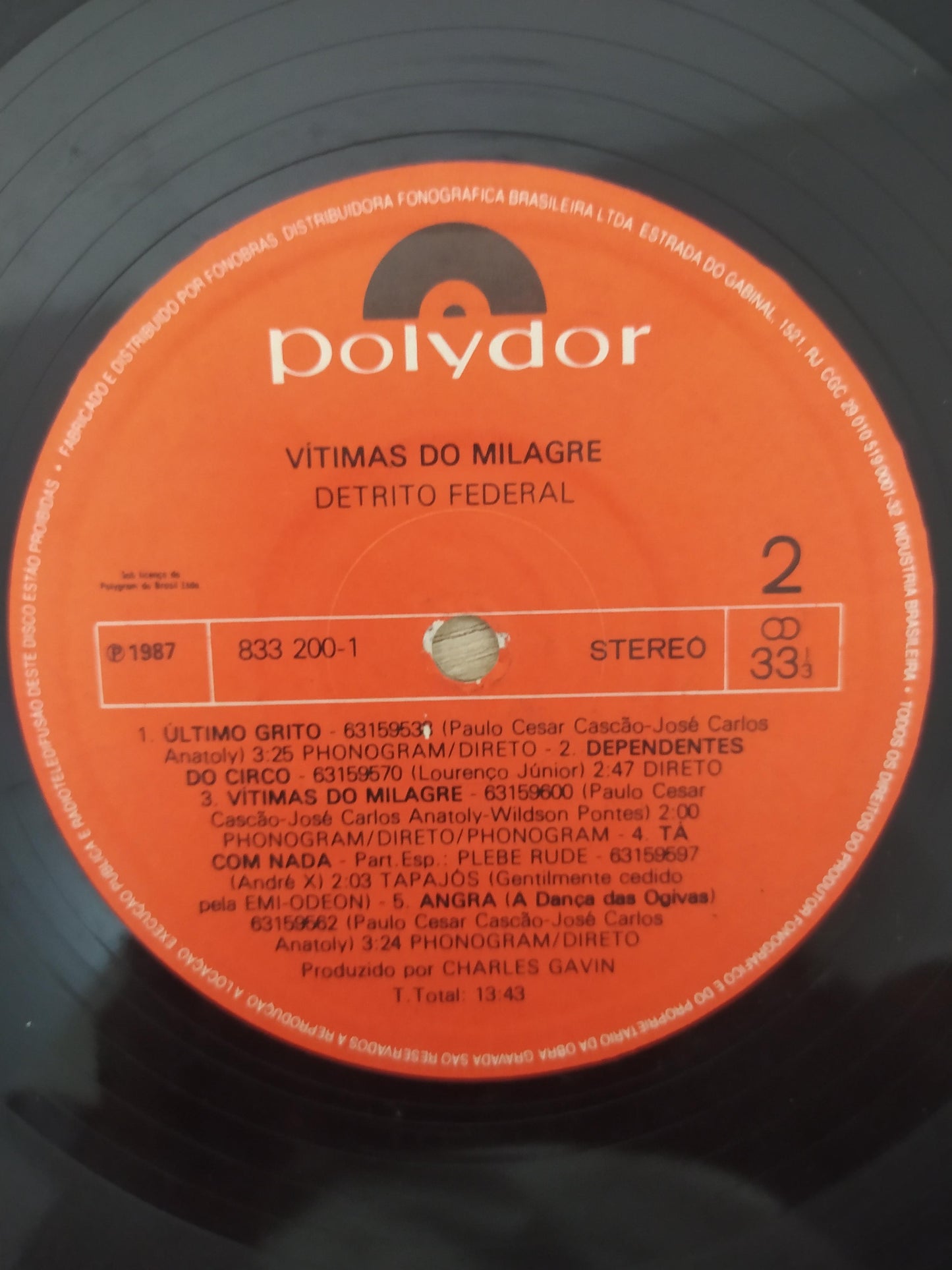 Lp Vinil Detrito Federal Vítimas Do Milagre Com Encarte