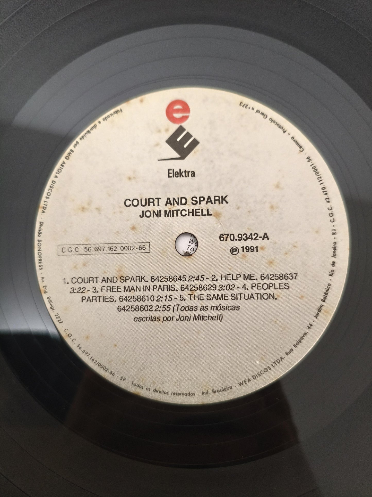 Lp Vinil Joni Mitchell Court And Spark Com Encarte
