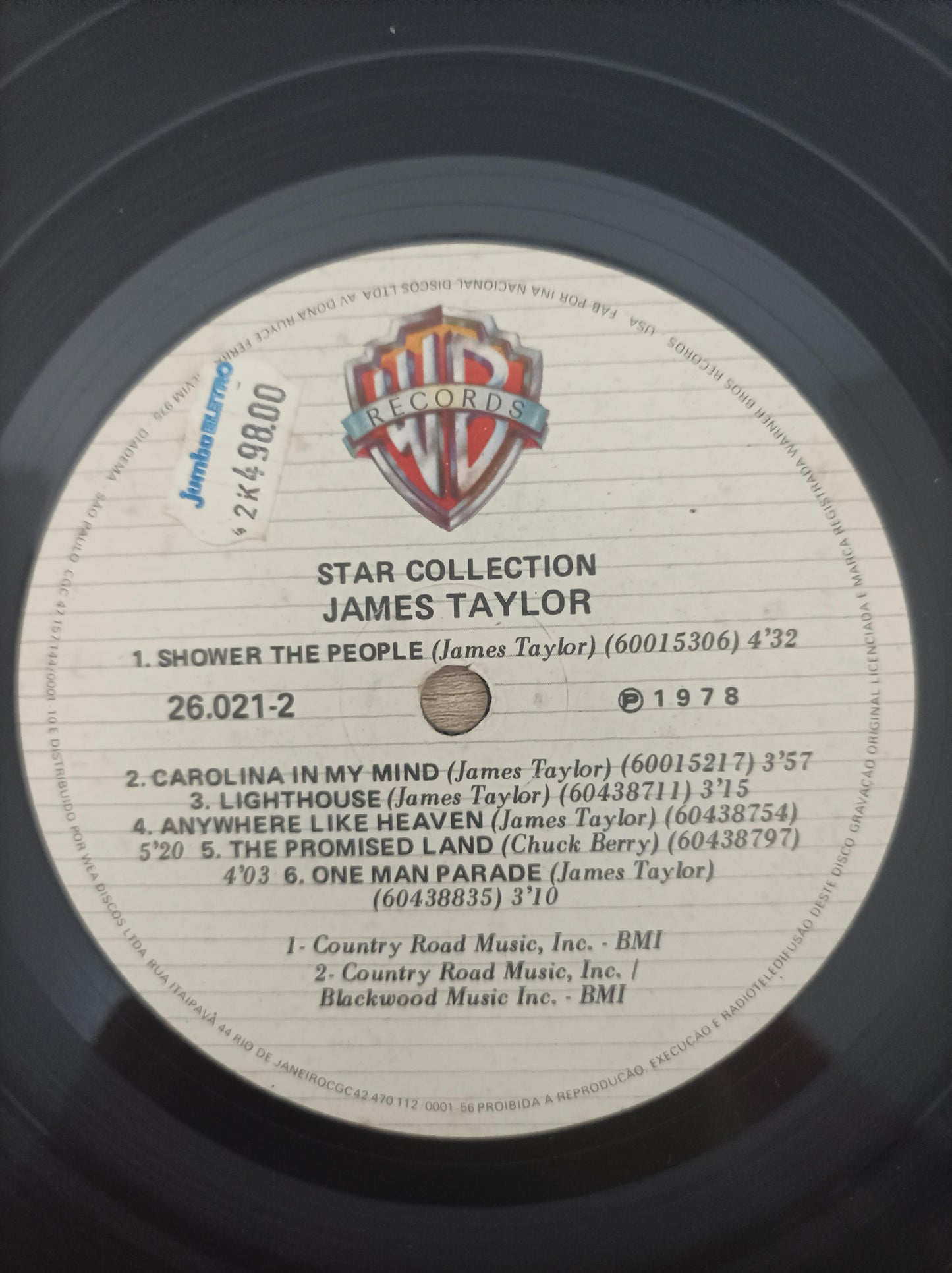 Lp Vinil James Taylor Star Collection Duplo Com Encarte