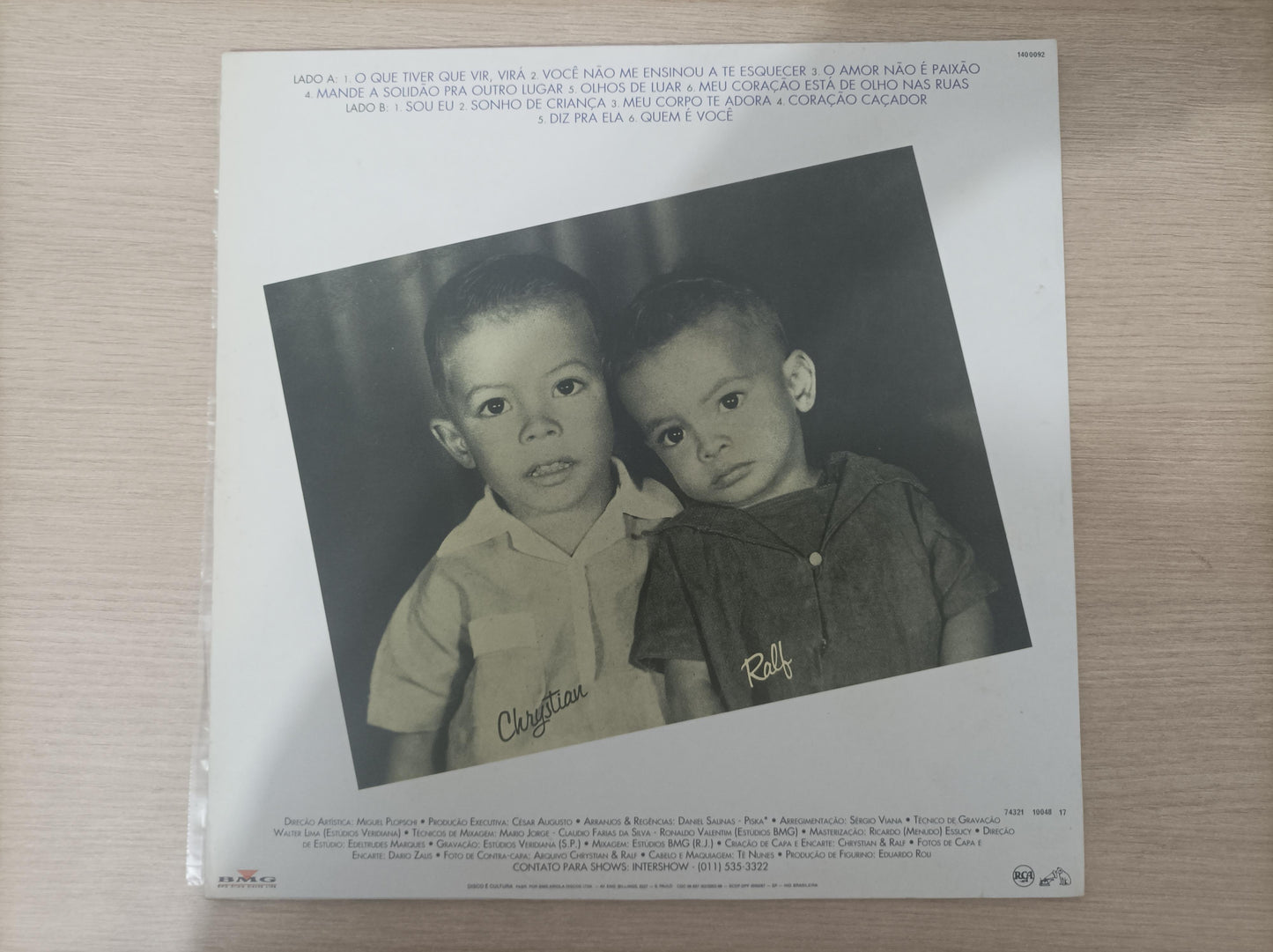 Disco Vinil 1992 Chrystian & Ralf Com Encarte A
