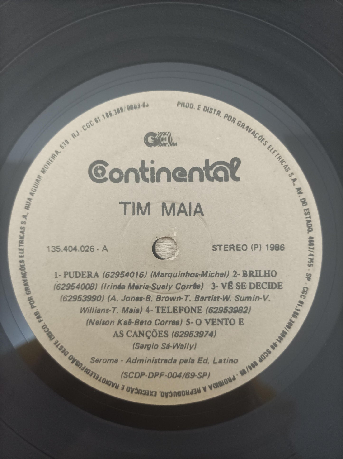 Lp Vinil Tim Maia 1986