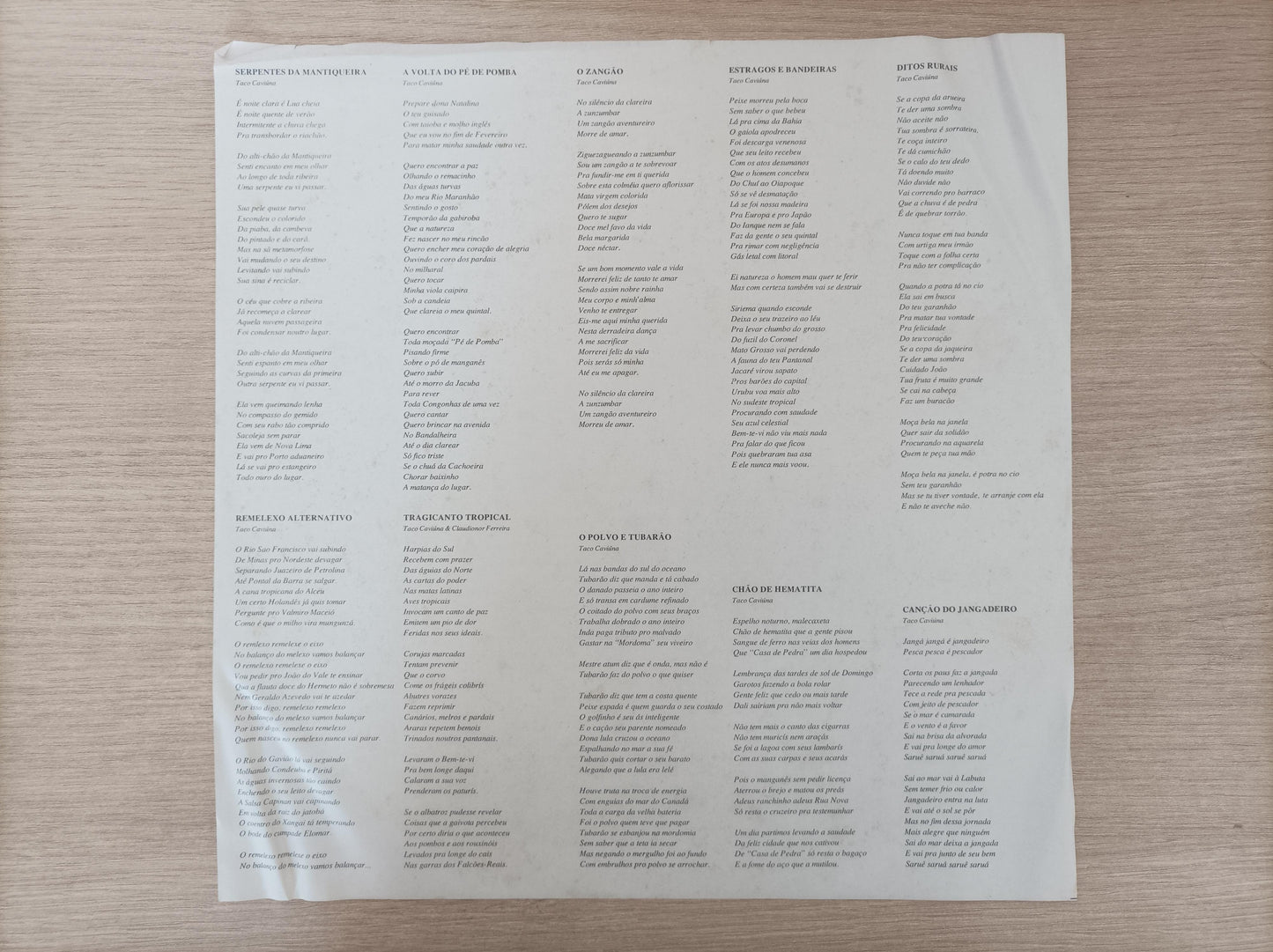Lp Vinil Taco Caviúna Pé De Pomba Com Encarte
