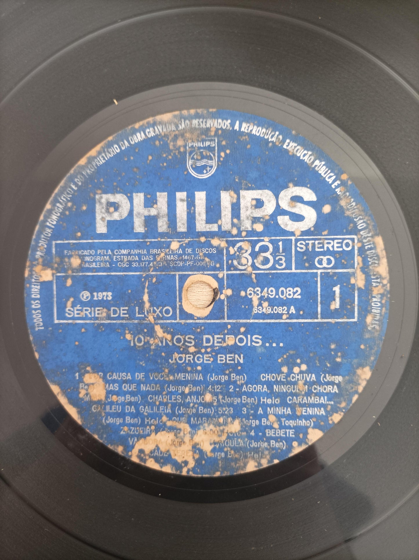 Disco Vinil 10 Anos Depois Jorge Ben Capa Dupla A