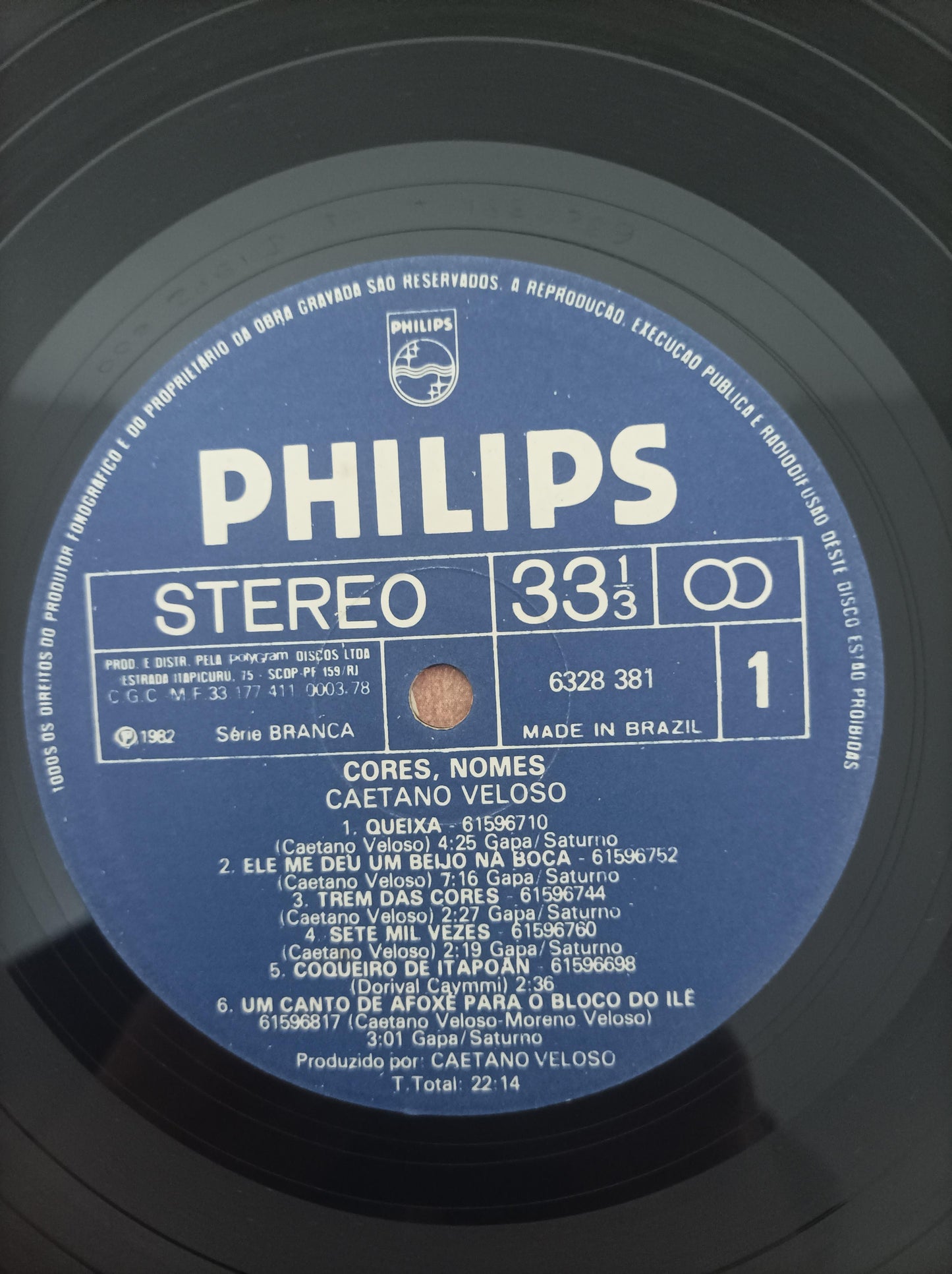 Lp Vinil Caetano Veloso Cores, Nomes Com Encartes