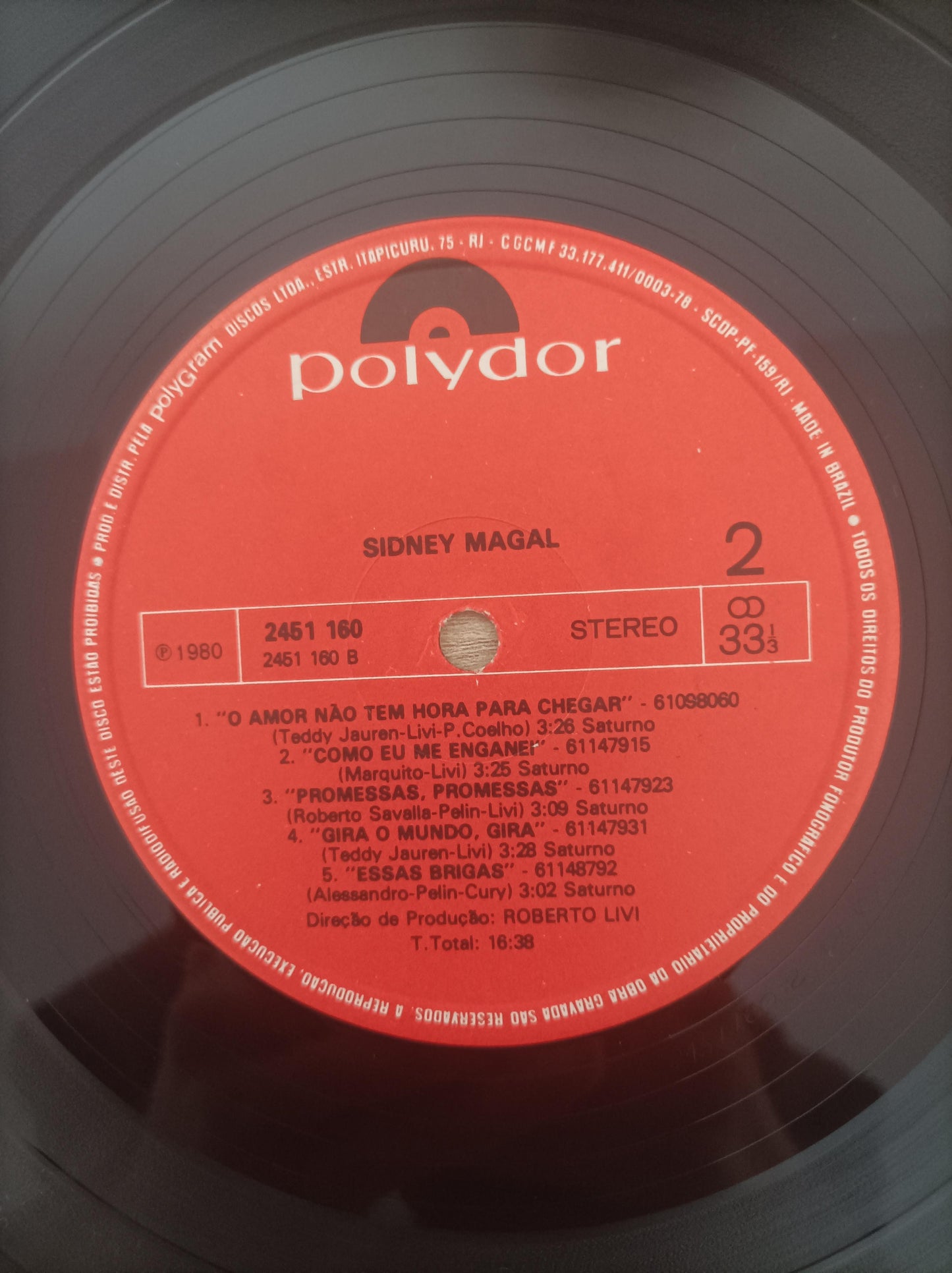Disco Vinil 1980 Sidney Magal Capa Dupla A