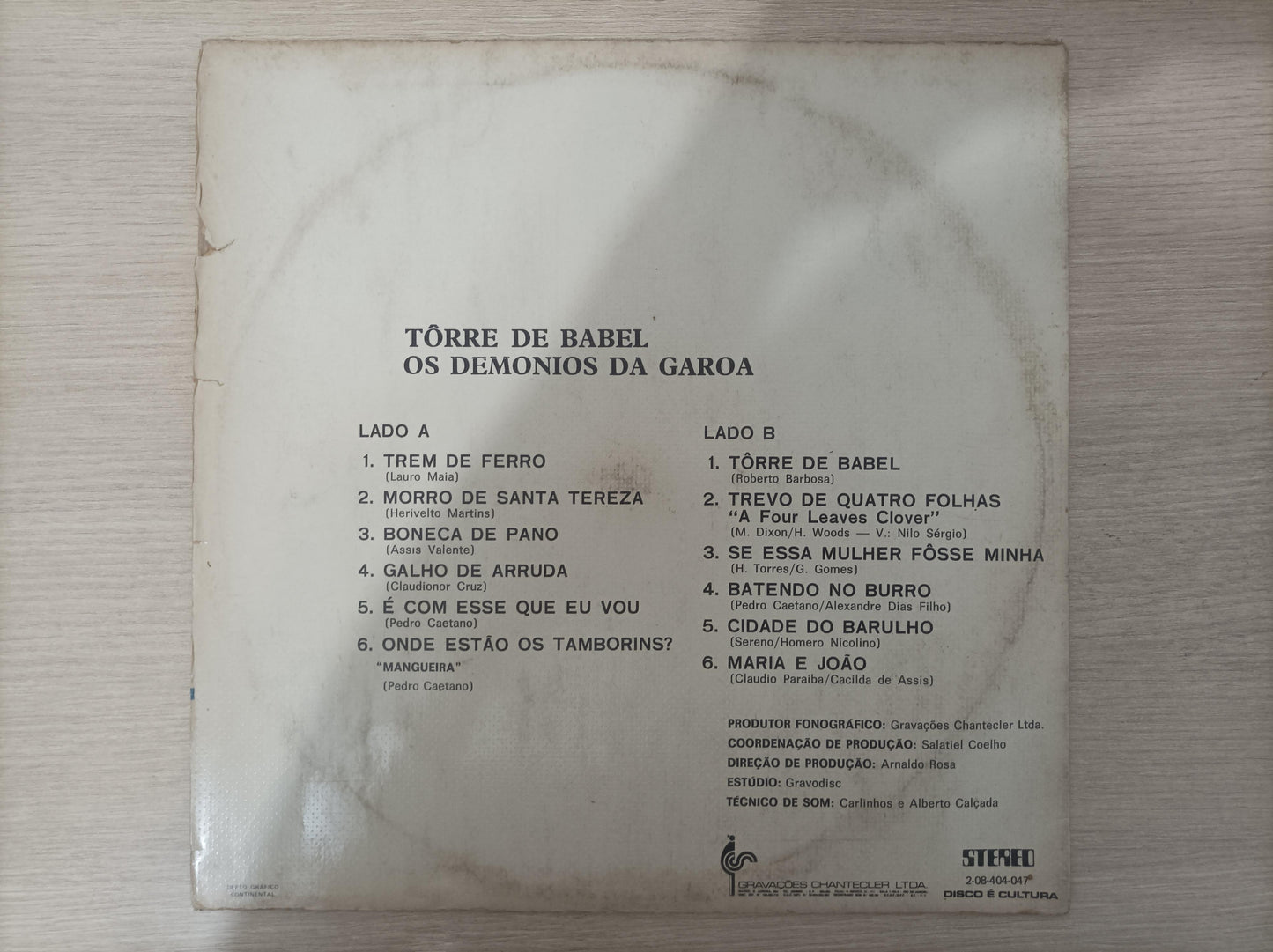 Lp Vinil Os Demônios Da Garoa Tôrre De Babel