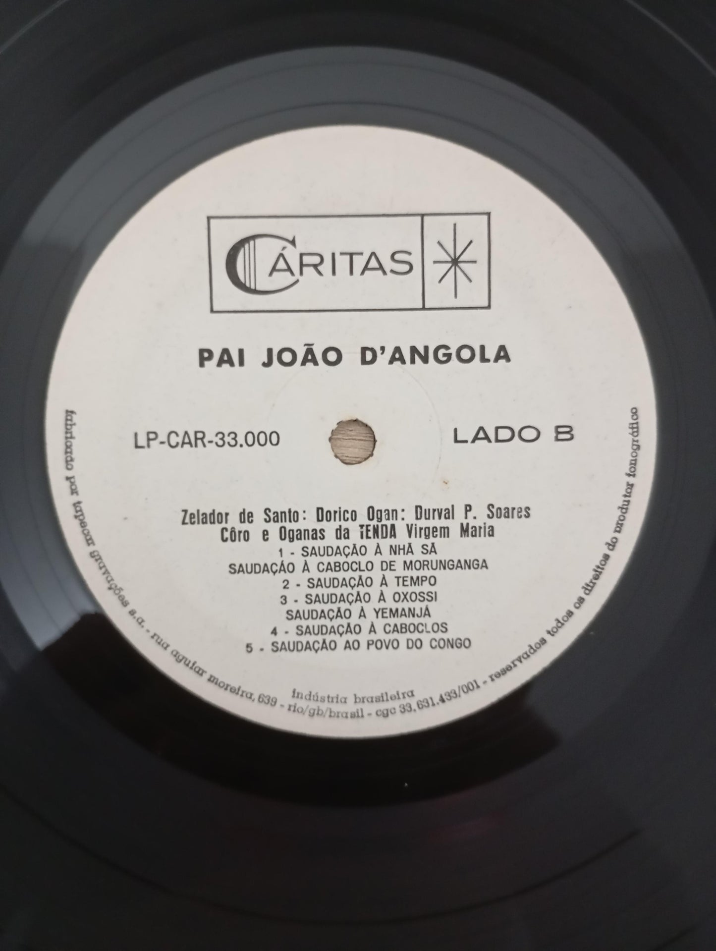 Lp Vinil Dorico Pai Joao D'Angola