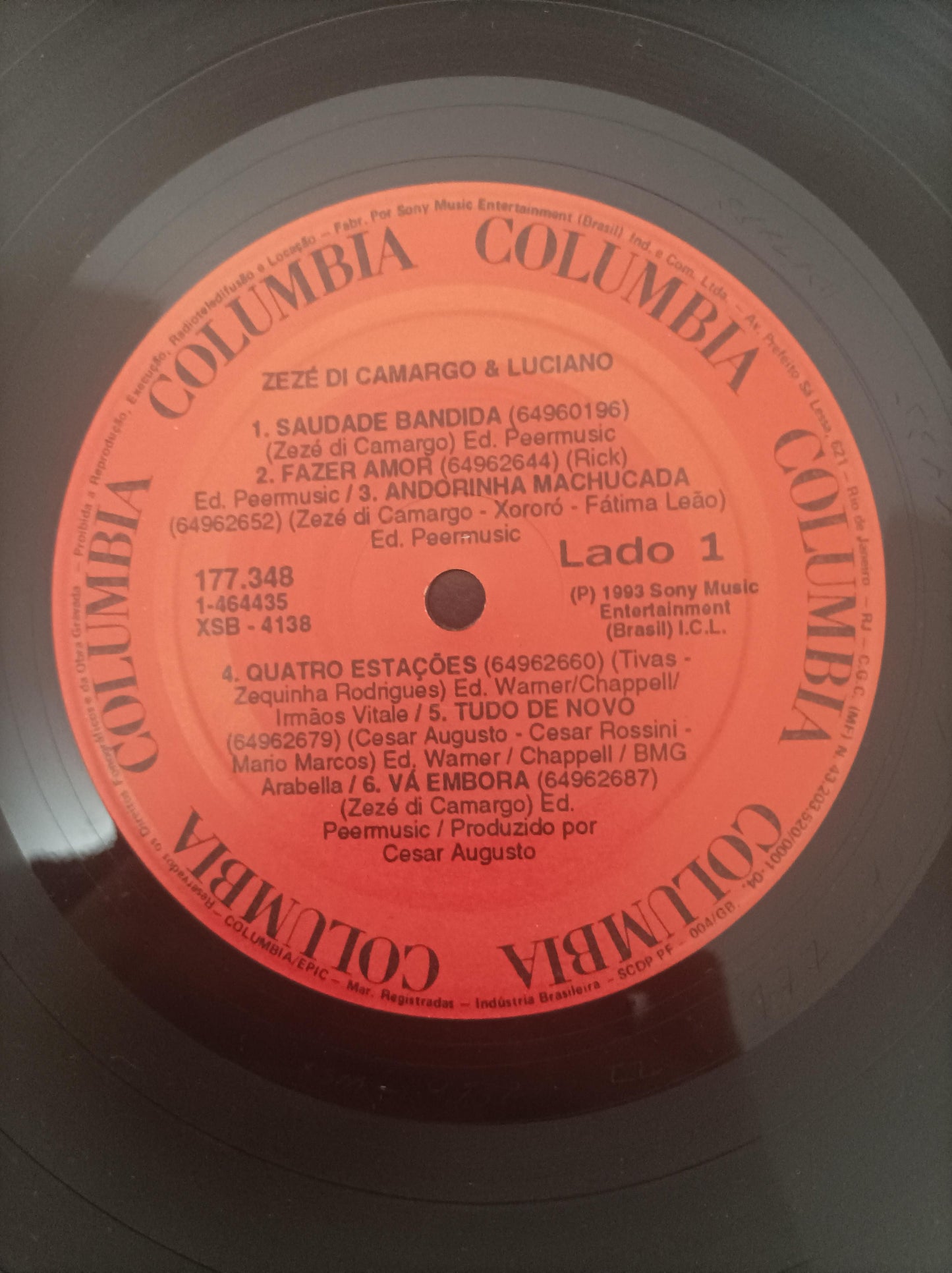 Lp Vinil Zezé Di Camargo & Luciano 1993 Com Encarte