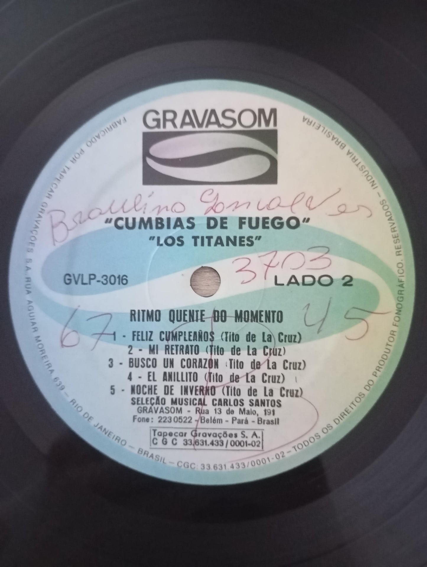 Lp Vinil Los Titanes Cumbias de Fuego