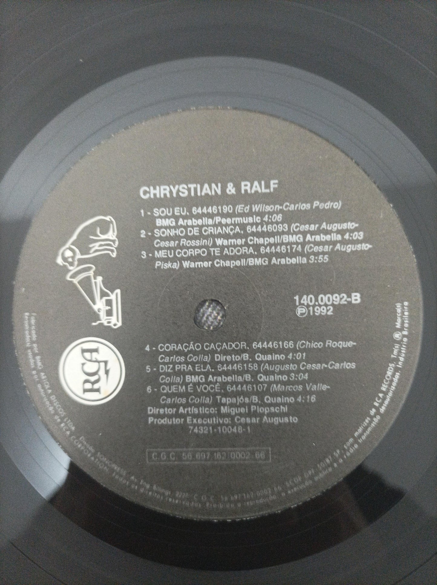 Disco Vinil 1992 Chrystian & Ralf Com Encarte A