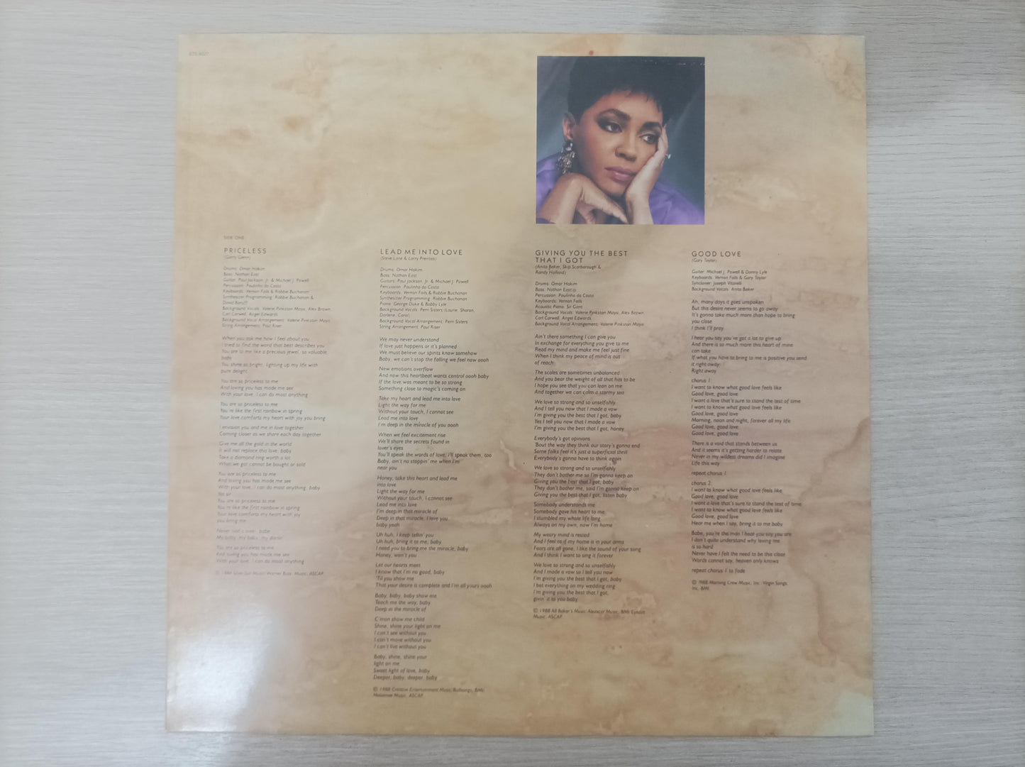 Lp Vinil Anita Baker Giving You The Best That I Got Encarte