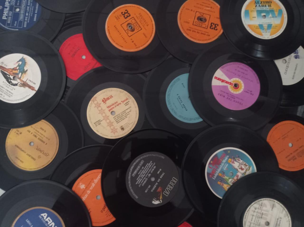 Compacto Vinil Lote 40 Unidades Decoração/Artesanato