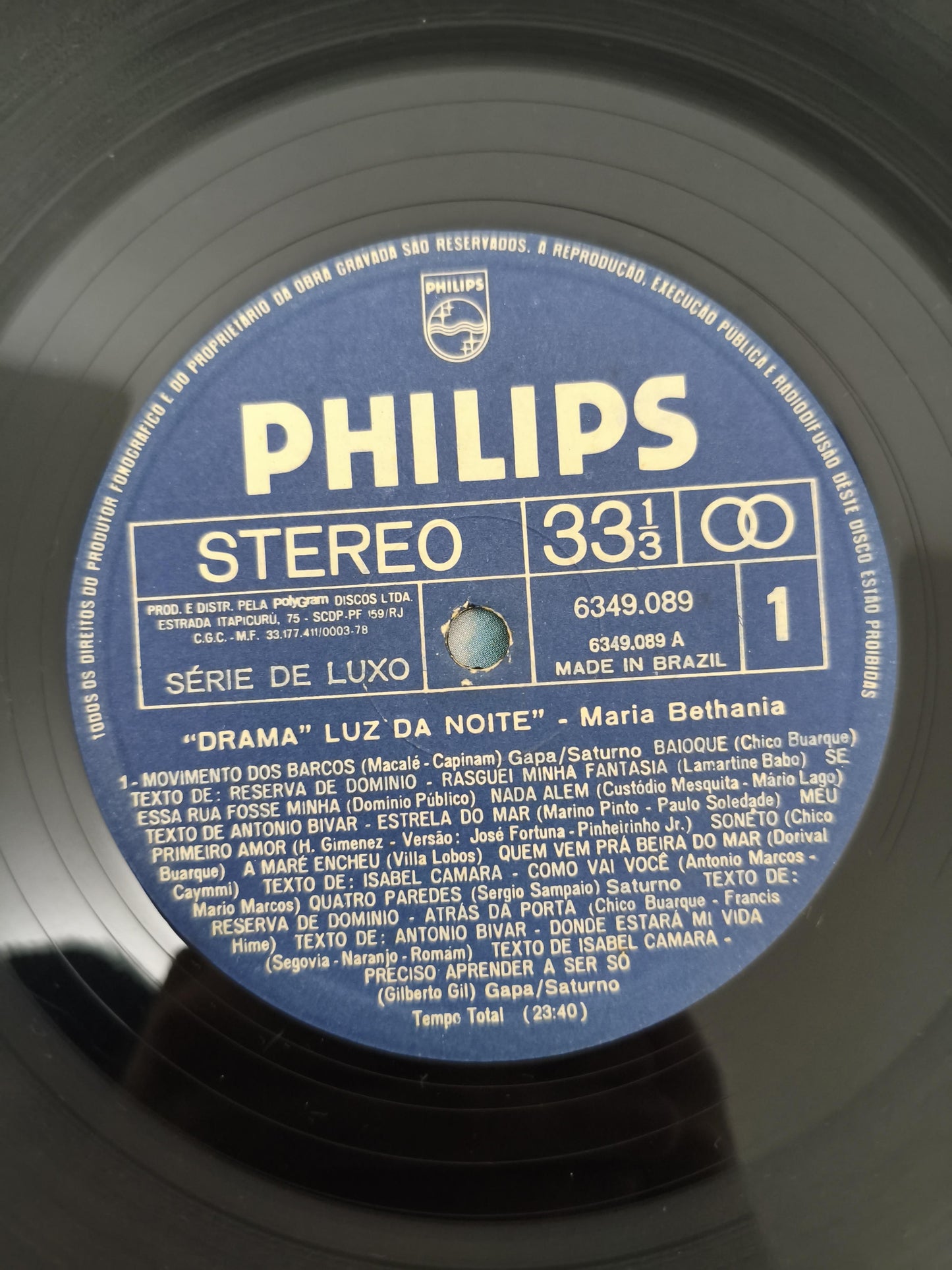 Lp Vinil Maria Bethânia Drama 3º Ato "Luz Da Noite"
