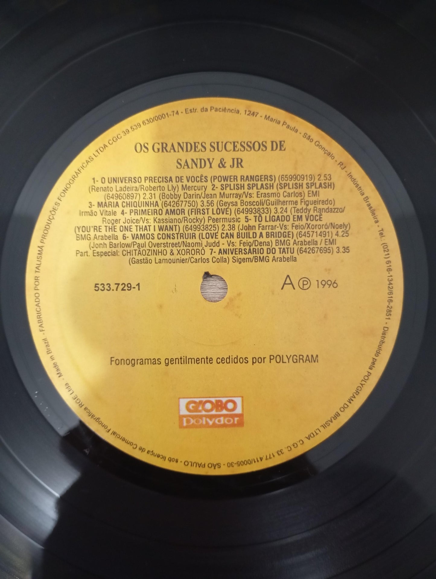 Lp Vinil Sandy & Junior Os Grandes Sucessos De Sandy & JR