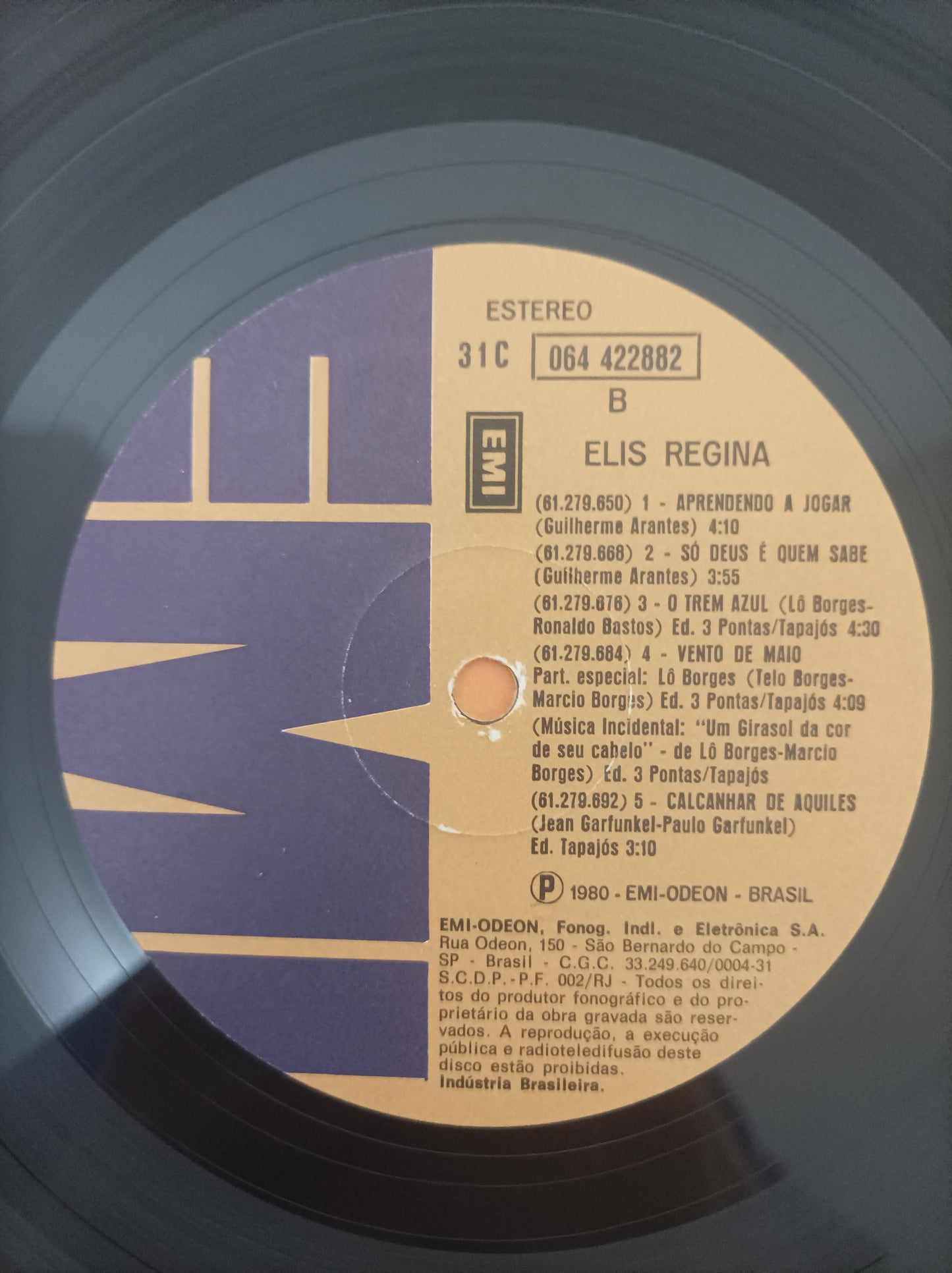 Disco Vinil 1980 Elis Regina Com Encarte A