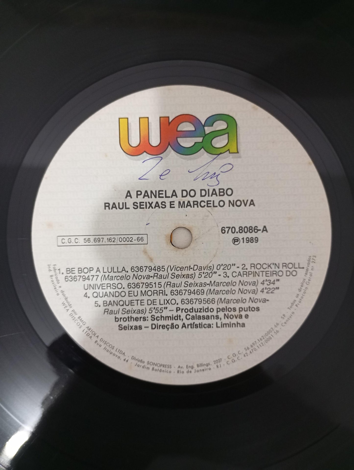 Lp Vinil Raul Seixas Marcelo Nova Panela Do Diabo C Encarte